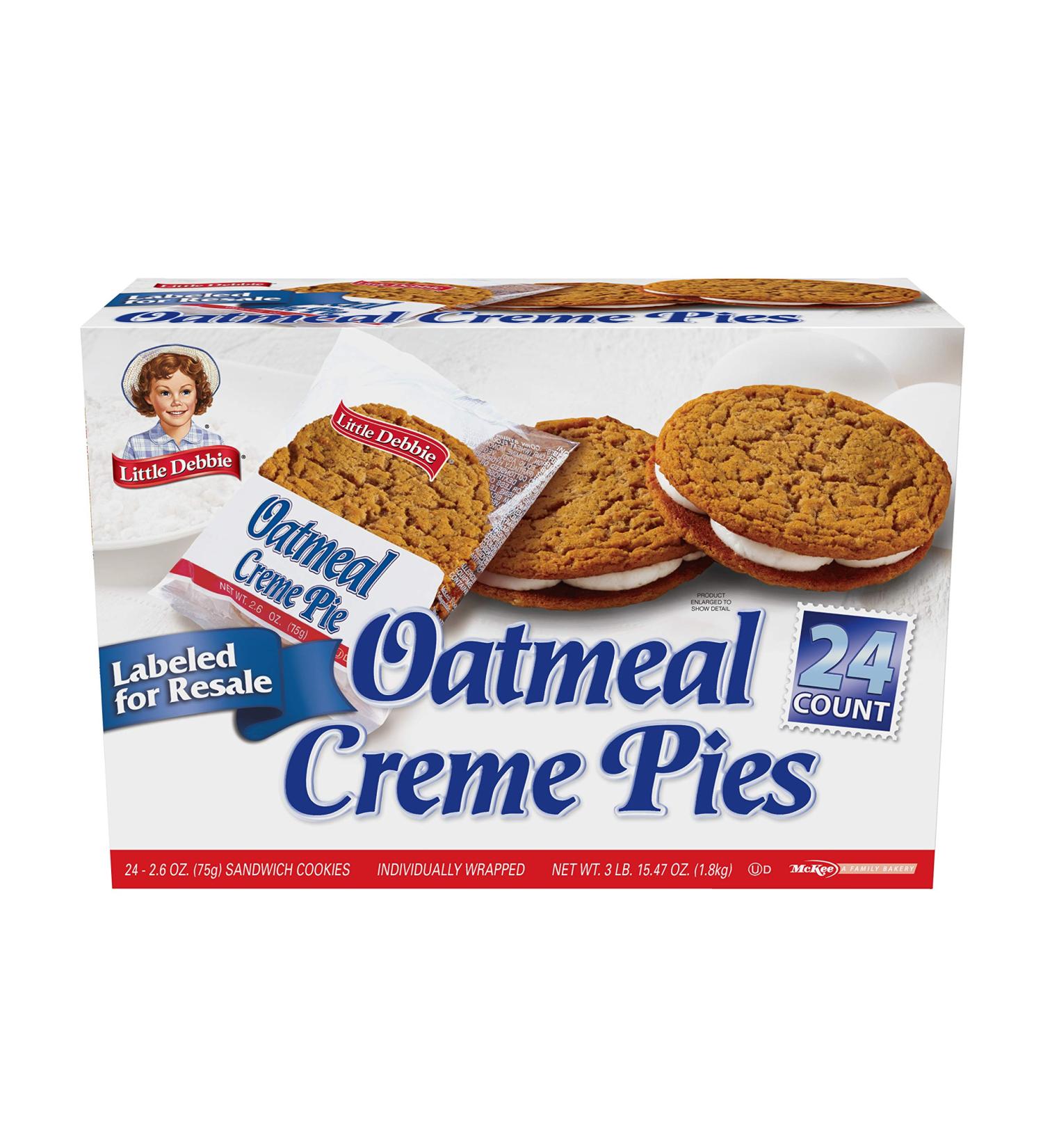 Little Debbie Oatmeal Creme Pies - 24 Count, 62.4 oz (Pack of 24) - Buy Online on GoSupps.com