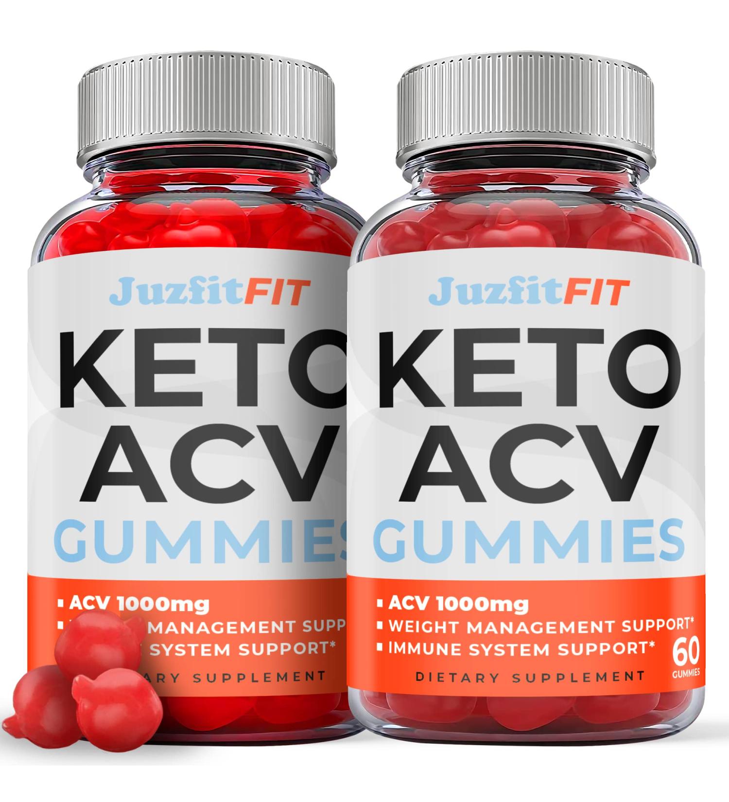 (2 Pack) Juzfit Keto ACV Gummies - Vegan Formula with Apple Cider Vinegar - 120 Gummies - Buy Online on GoSupps.com