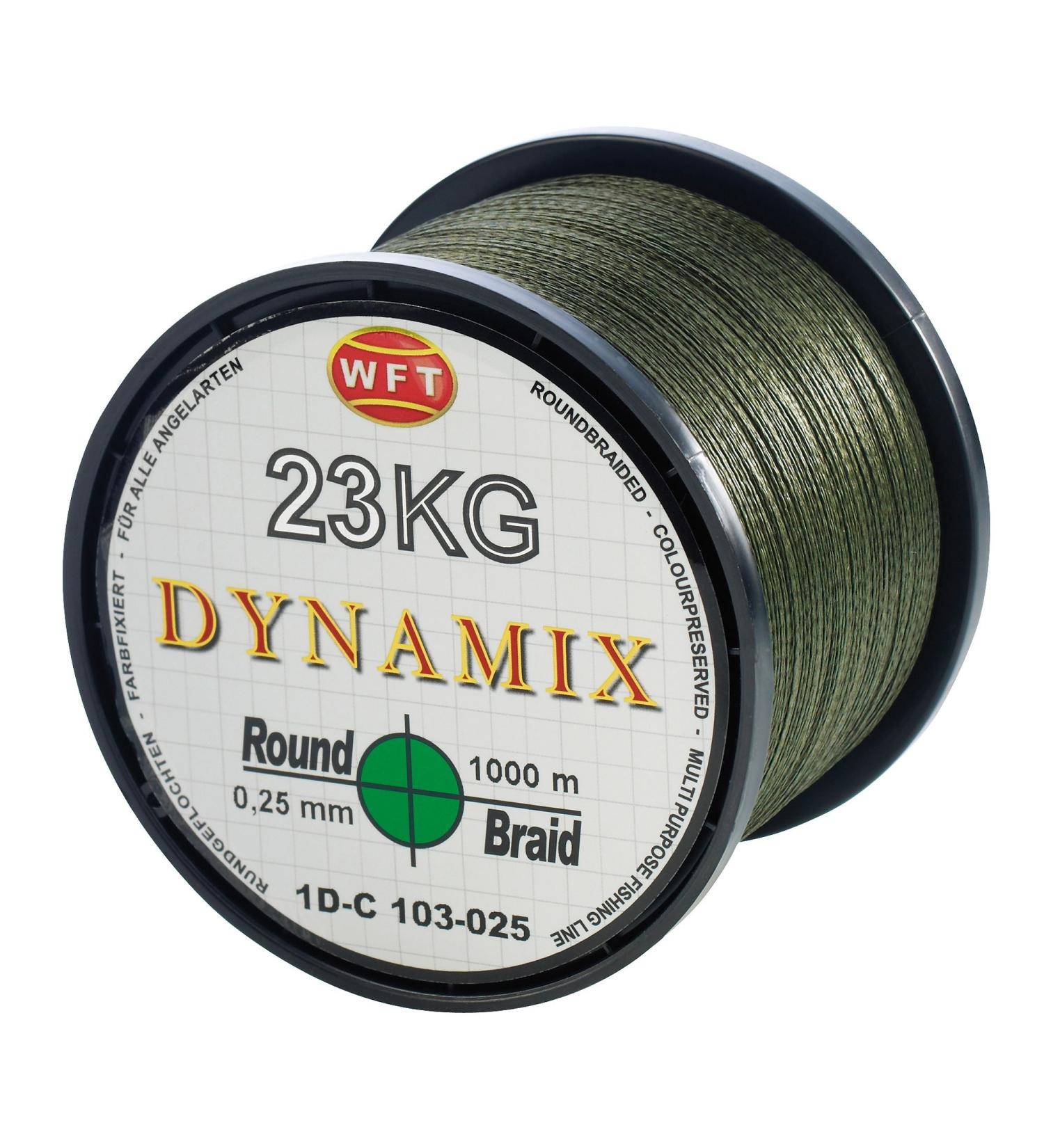 WFT Round Dynamix 1000m braided fishing line Green 0.30mm