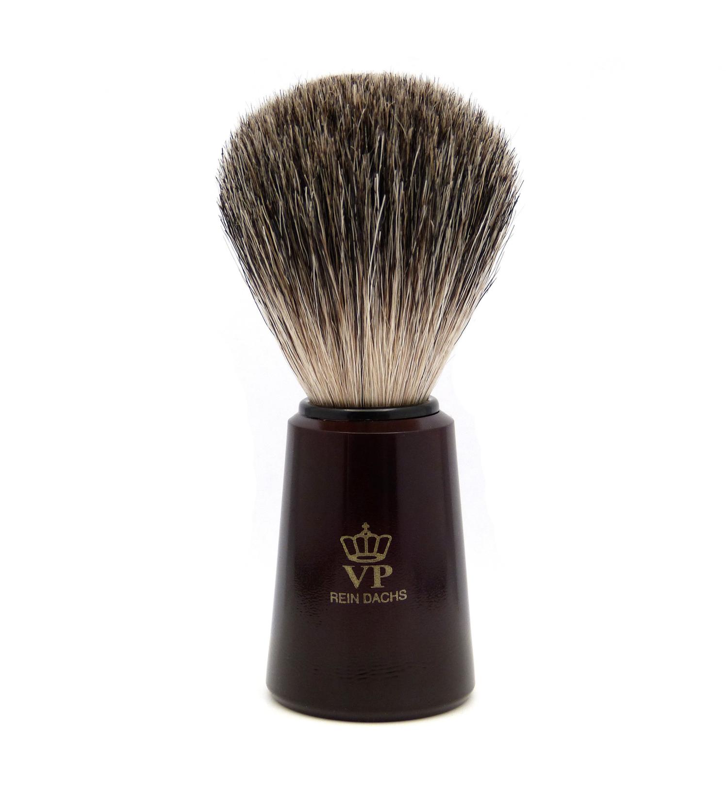 Shaving brush Royal VP - with real pure badger hair - handle brown