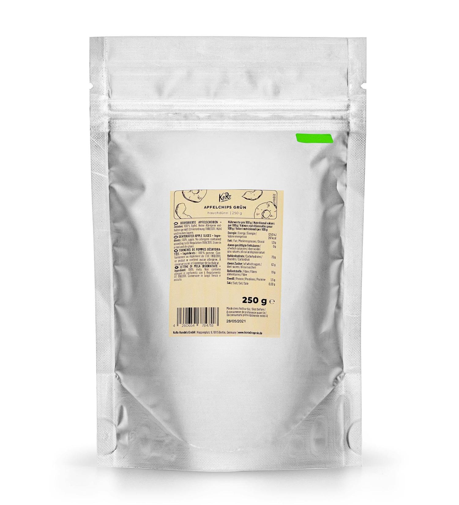  KoRo KoRo - Freeze-dried apple pieces 500g - 100% unsulfured apples - No added sugar - No coloring flavoring or preservatives - Sweet and tangy flavor - Vegan - Buy Online on GoSupps.com