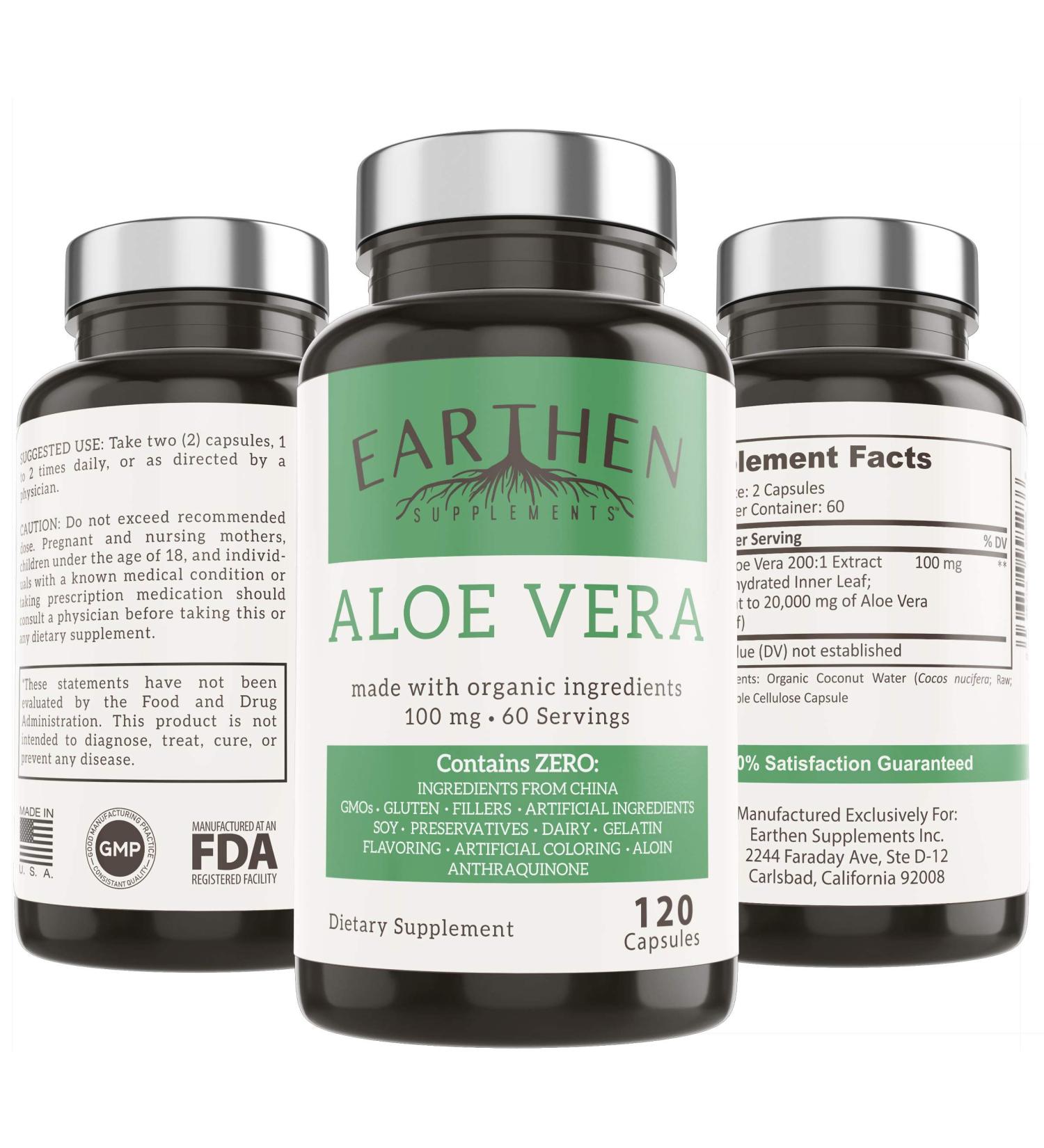Aloe Vera Supplement 20,000mg | Organic Ingredients | RAW & Non-GMO | All Natural - Buy Online on GoSupps.com