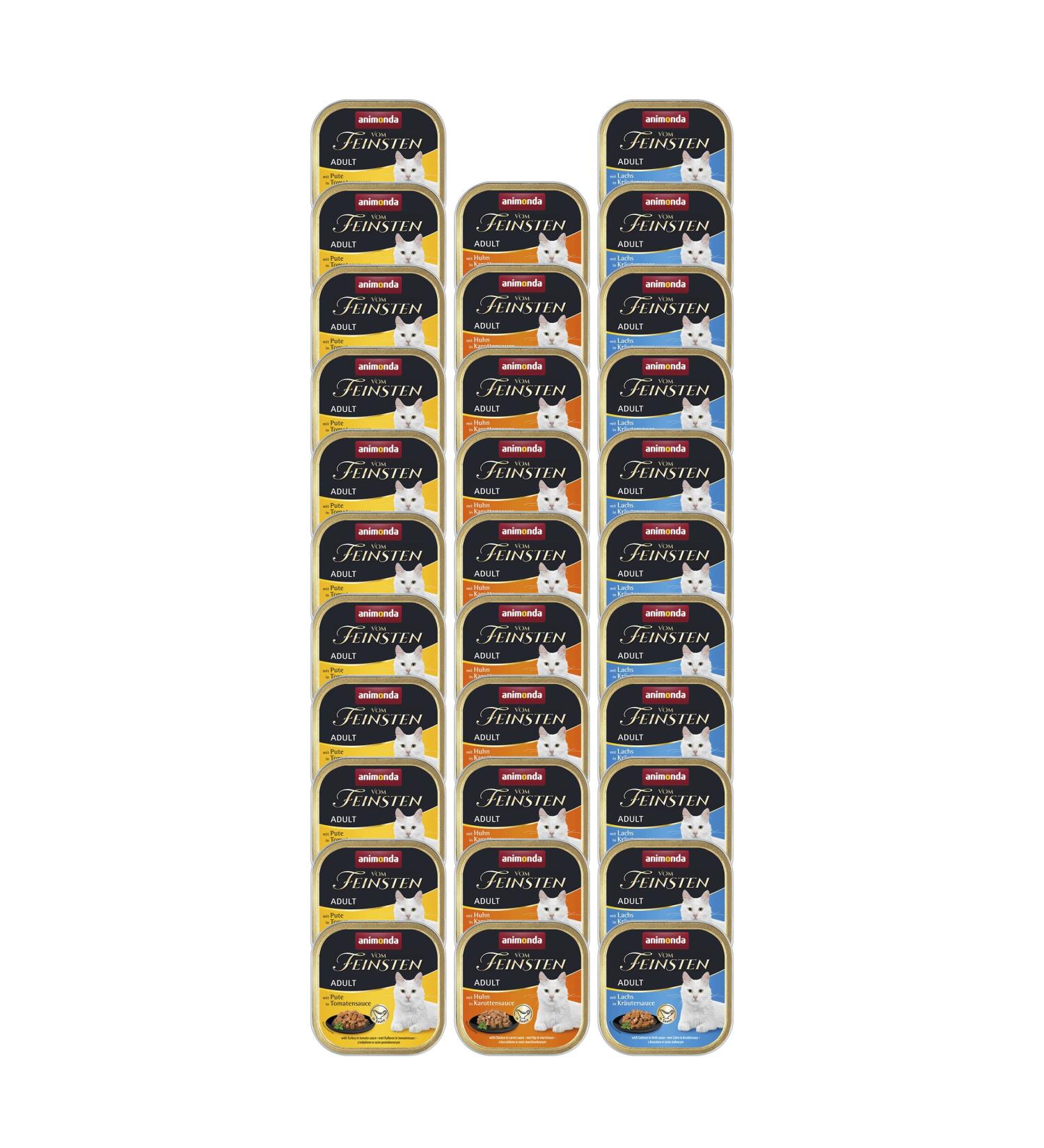 Animonda of the finest adult cat food wet food for adult cats sauces variety 32 x 100 g mix sauces 100 g (32 pack)