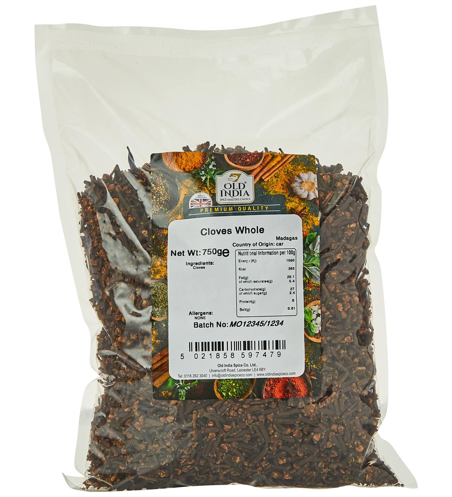 Old India Cloves Whole 750g - Premium Quality Spice (Pack of 1) - Buy Online on GoSupps.com