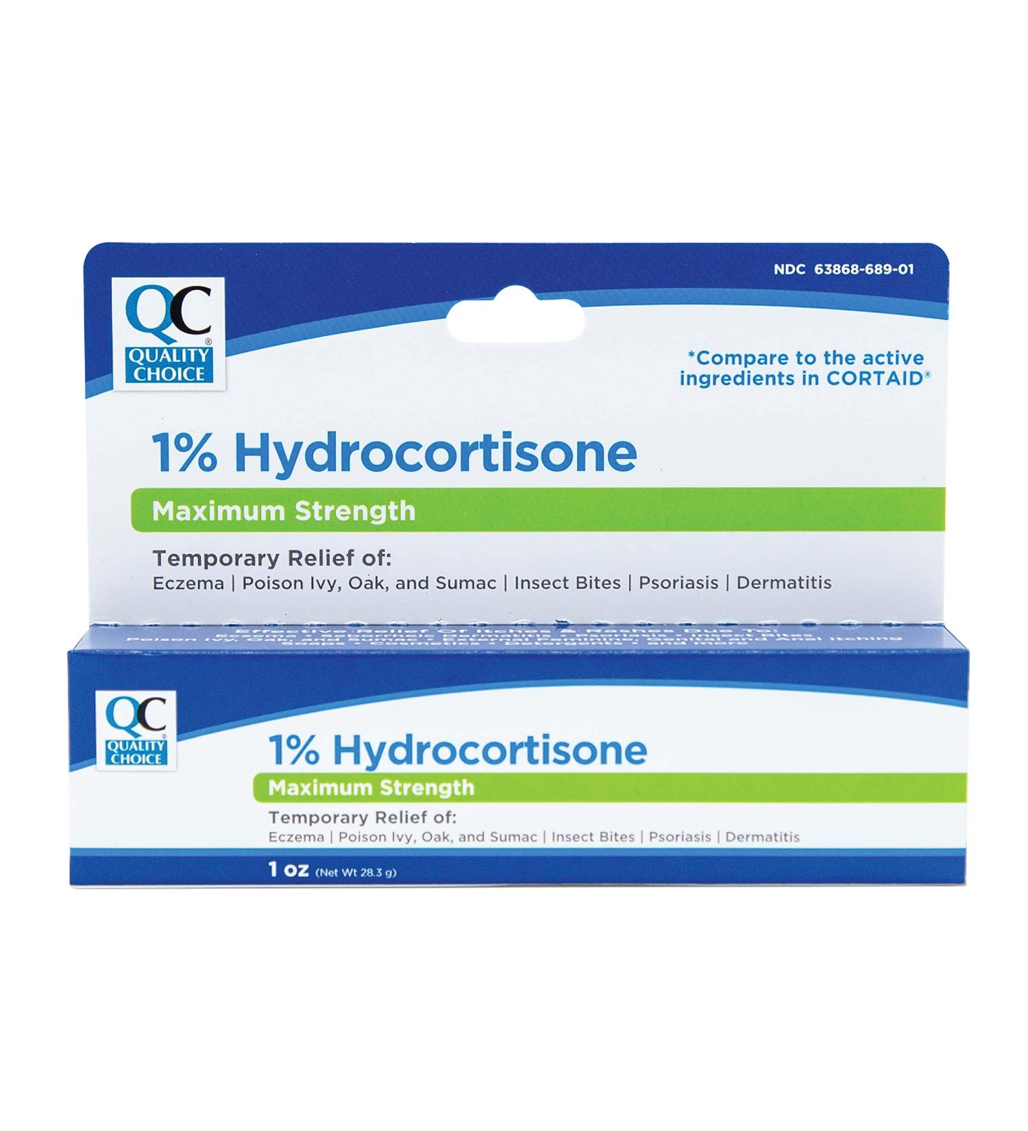 Quality Choice 1% Hydrocortisone Cream - Maximum Strength 1oz (28g) - Buy Online on GoSupps.com