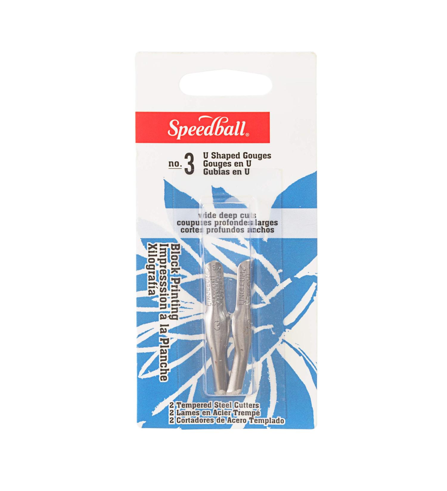 Speedball Lino Cutter Blades 2/Pkg-No. 3 Small U Gouge