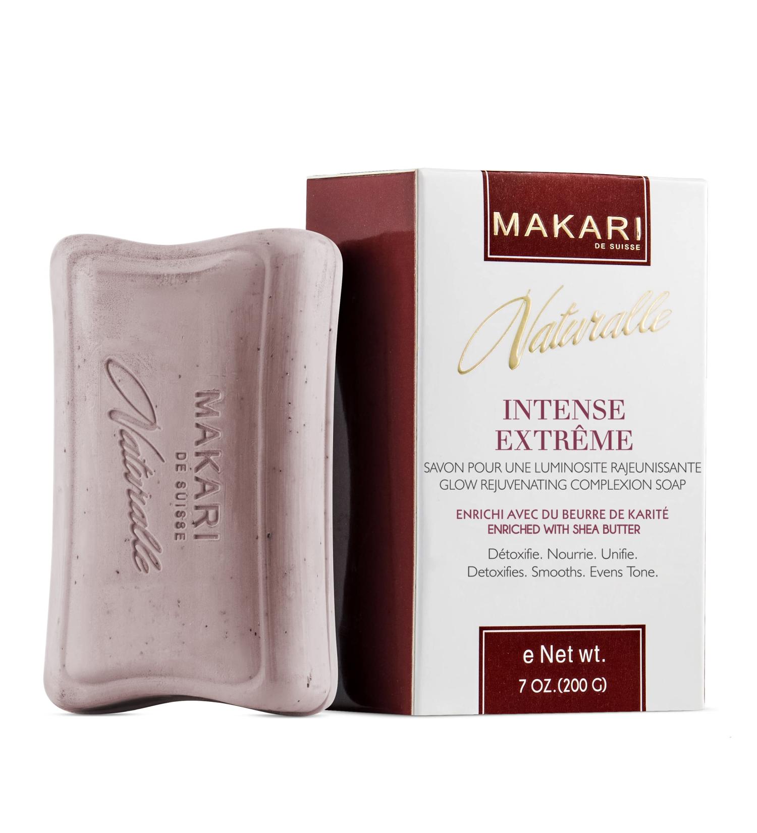 Makari Naturalle Intense Extreme Skin Lightening Soap 7oz. Exfoliating Purifying & Whitening Bar Soap With Shea Butter & SPF 15 Anti-Aging Cleansing Treatment for Dark Spots Acne Scars - Buy Online on GoSupps.com