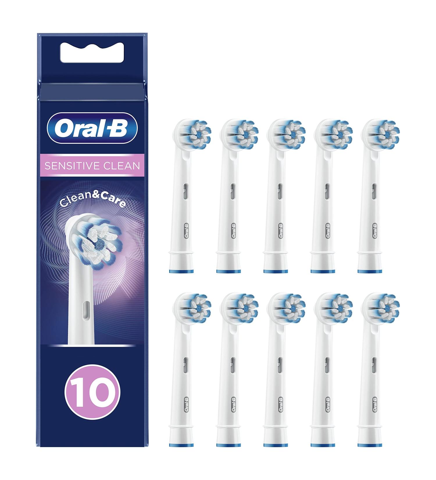 Oral-B Sensitive Clean Plug Brushes - 10 Ultra-Thin Bristle Toothbrush Attachments for Gentle Cleaning | Compatible with Oral-B Electric Toothbrushes - Buy Online on GoSupps.com