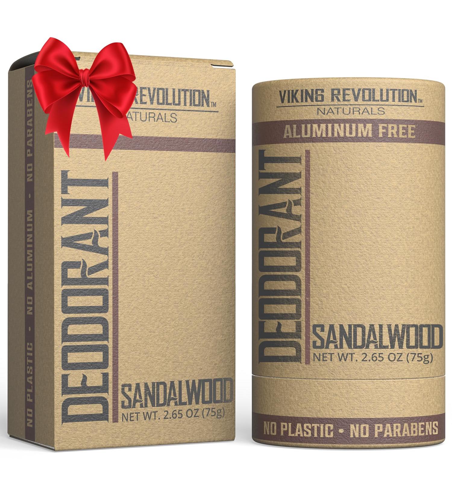 Viking Revolution Sandalwood Deodorant for Men - Deodorant Men Aluminum Free with Shea Butter and Tapioca Starch - Mens Deodorant Stain- Free and Baking Soda-Free - Natural Deodorant for Men (2.65oz) Sandalwood 2.65 Ounce (Pack of 1) - Buy Online on GoSupps.com