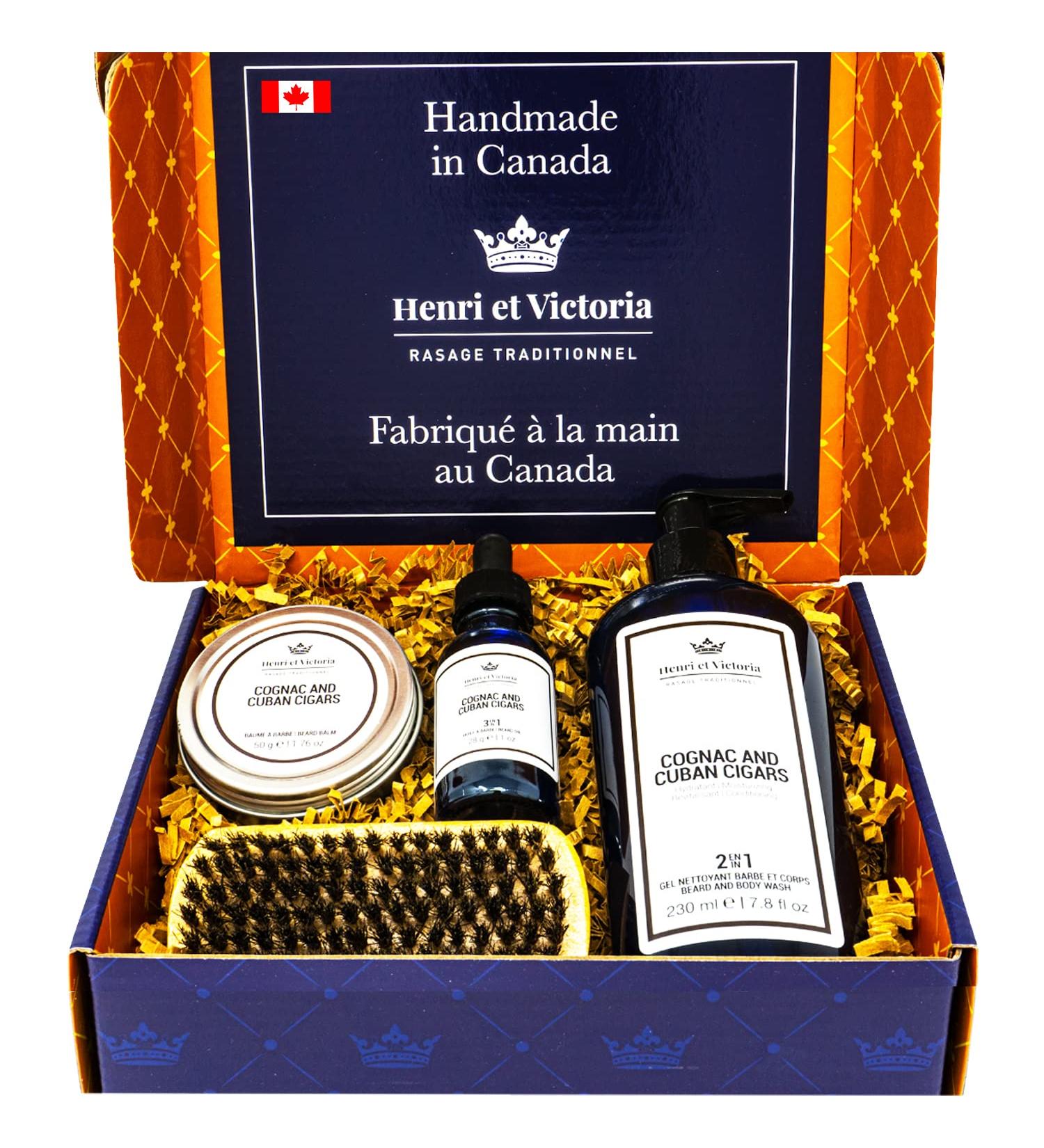 Premium Beard Care Kit - Cognac & Cuban Cigars | International Shipping Available - Buy Online on GoSupps.com