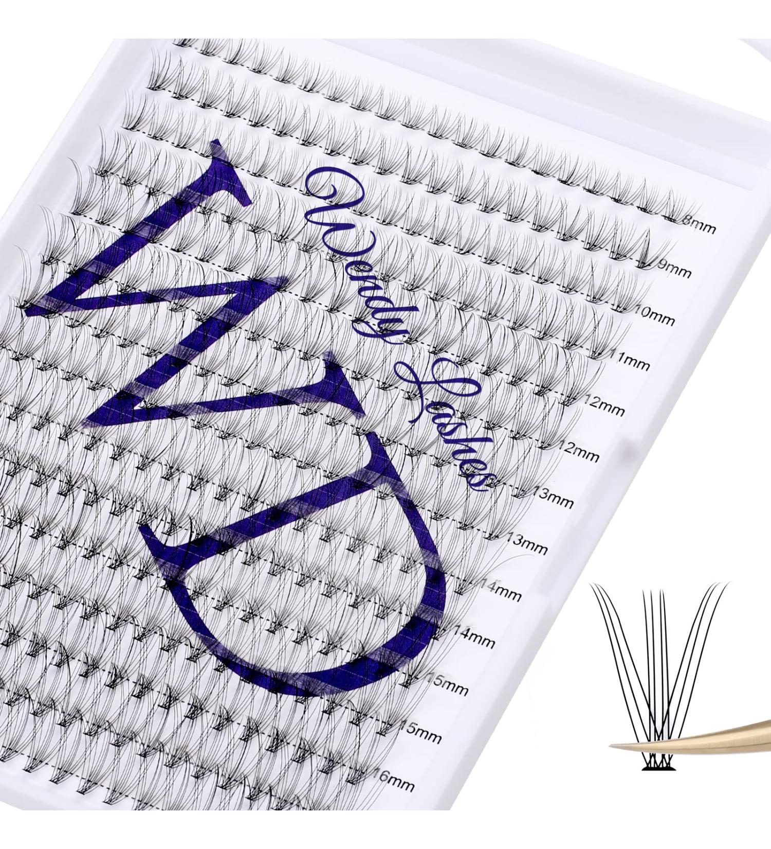 300PCS Cluster Lashes Extension | C Curl 10D 0.07mm | 8-16mm Mixed Lash Clusters | DIY Eyelashes Extensions at Home - Buy Online on GoSupps.com