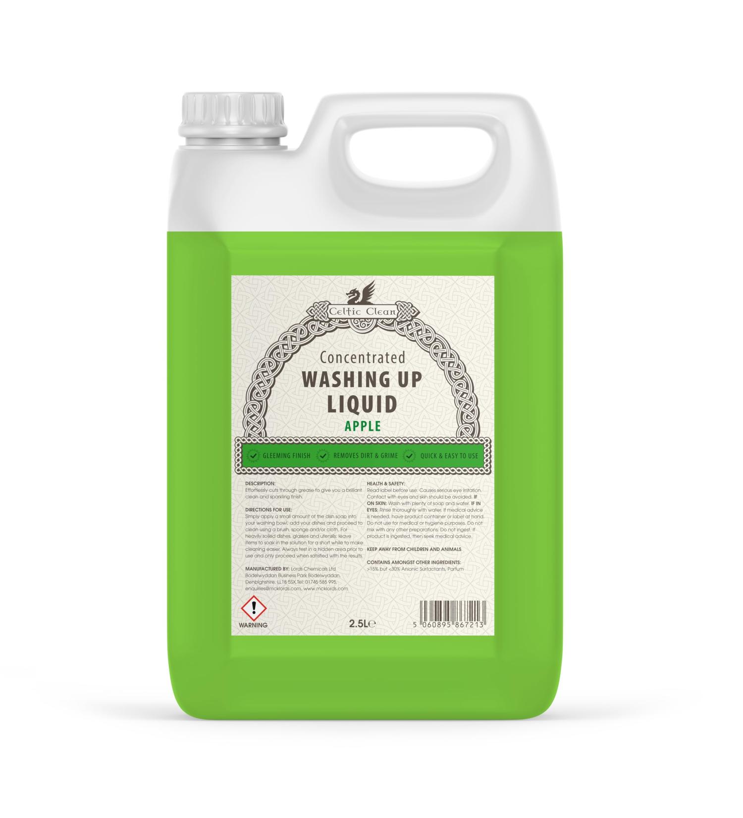 Celtic Clean Apple Washing Up Liquid - 2.5 Litre - Buy Online on GoSupps.com