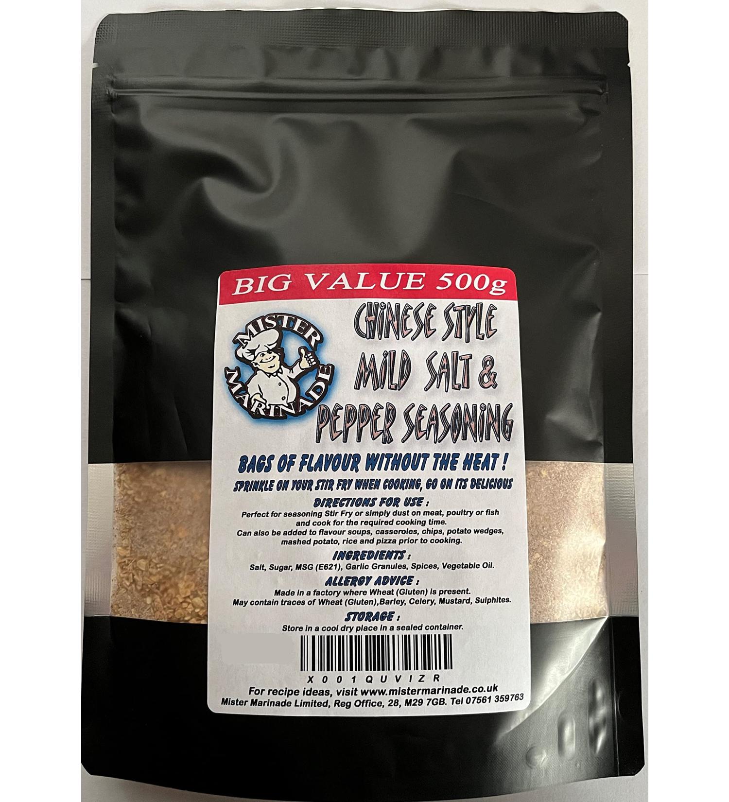 Mister Marinade Chinese Style Salt & Pepper Seasoning - 500g Mild Salt & Pepper - Buy Online on GoSupps.com