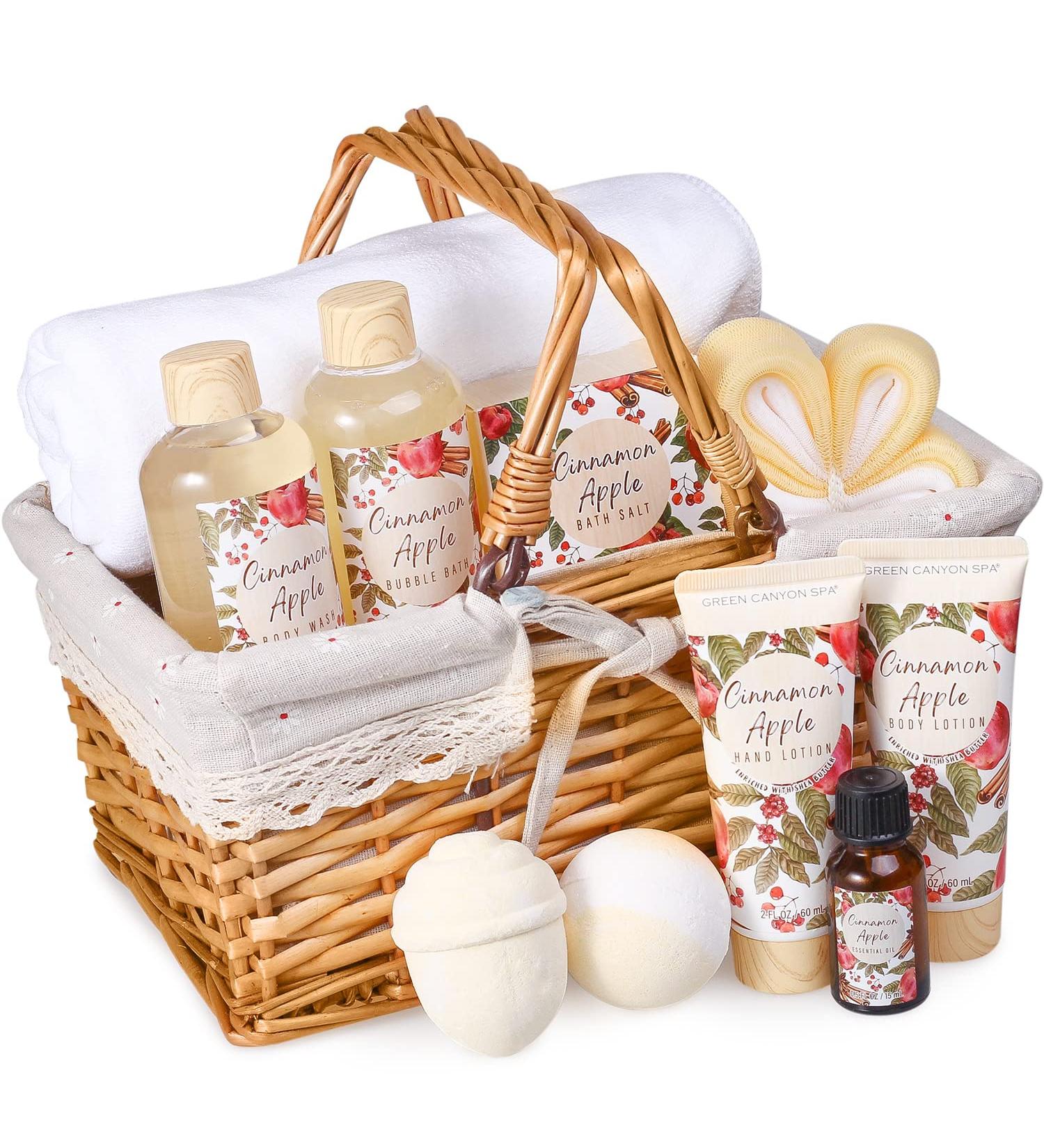 Green Canyon Spa Cinnamon Apple Bath Gift Set for Women - 11Pcs | Mother's Day & Birthday Gift Idea - Buy Online on GoSupps.com