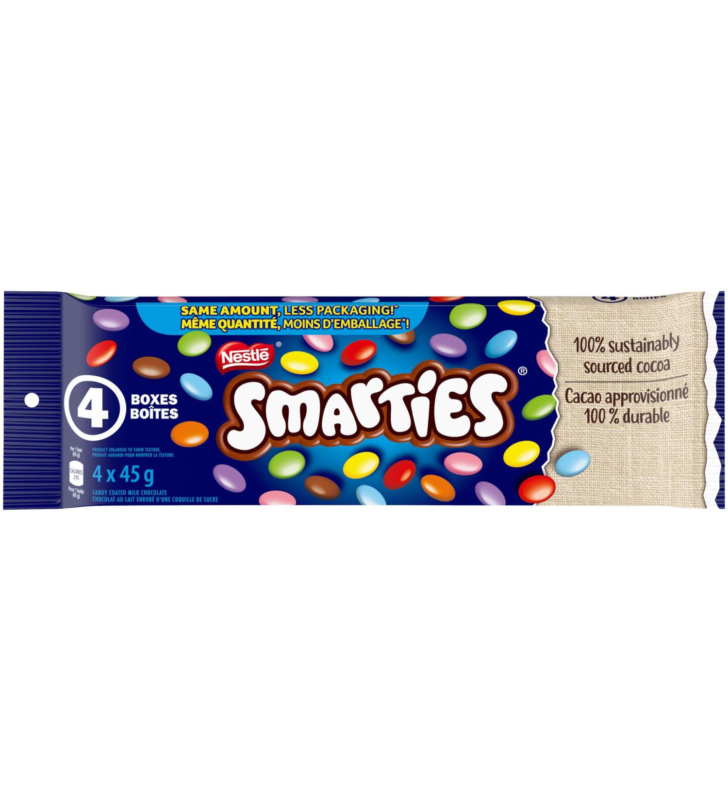 SMARTIES Multipack Candy Coated Chocolates 4 x 45 g - Buy Online on GoSupps.com