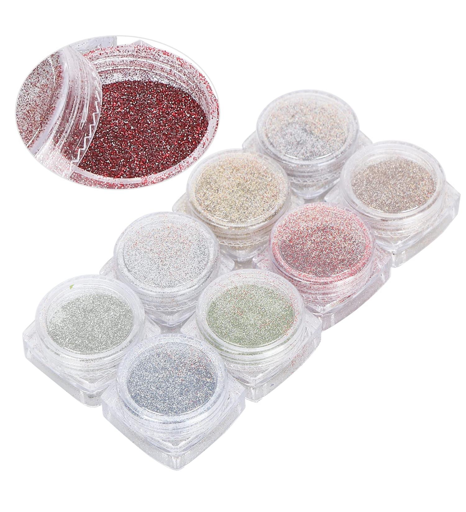 Nail Glitter Flakes - 12 Colors Holographic Nail Sequins & Powder for Stunning Nail Art Decor - International Shipping - Buy Online on GoSupps.com