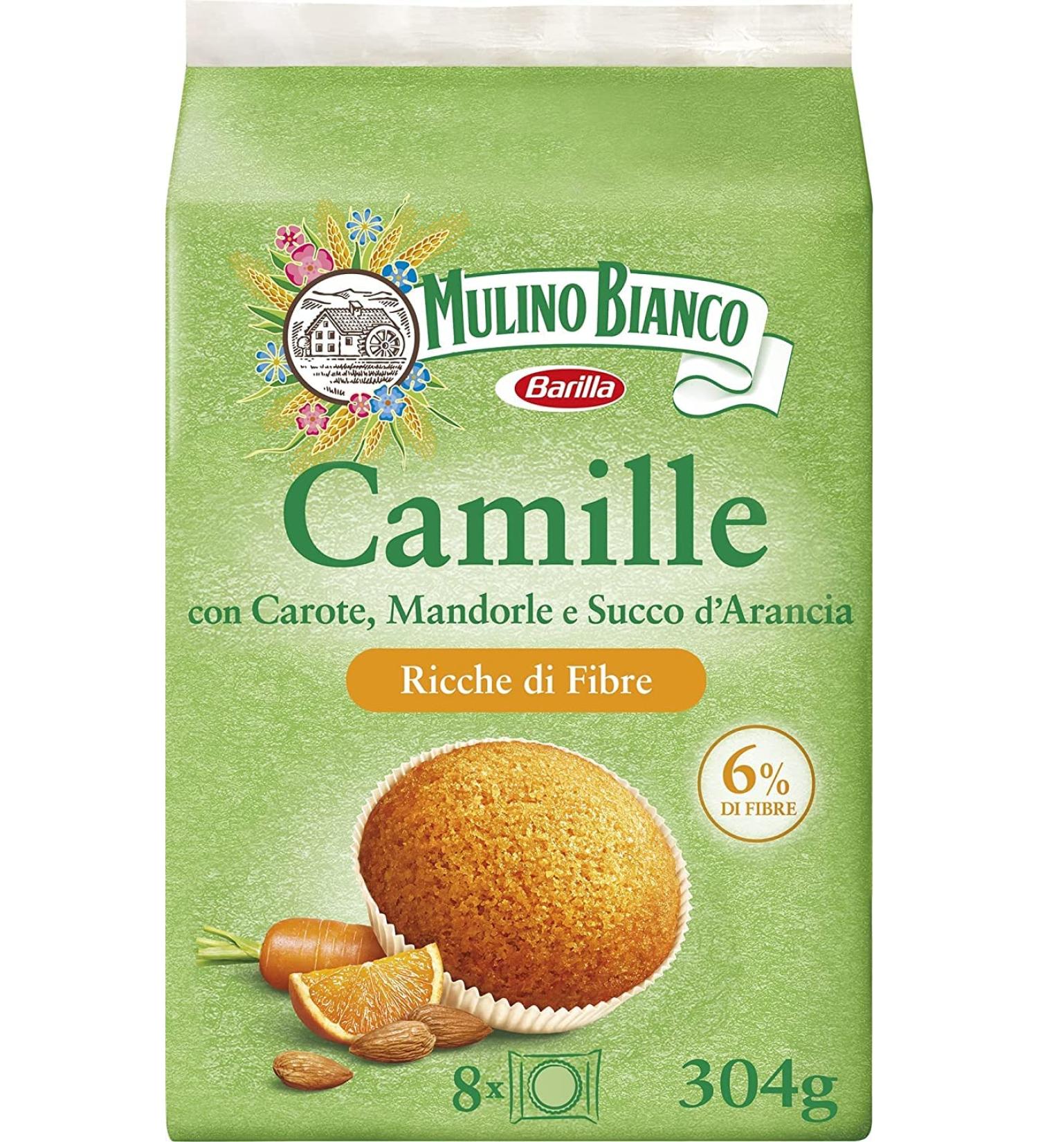  Mulino Bianco Mulino Bianco Merendine Camille Intermediate Snack Rich in Fiber Pack of 6 Single Servings 304 g - Buy Online on GoSupps.com