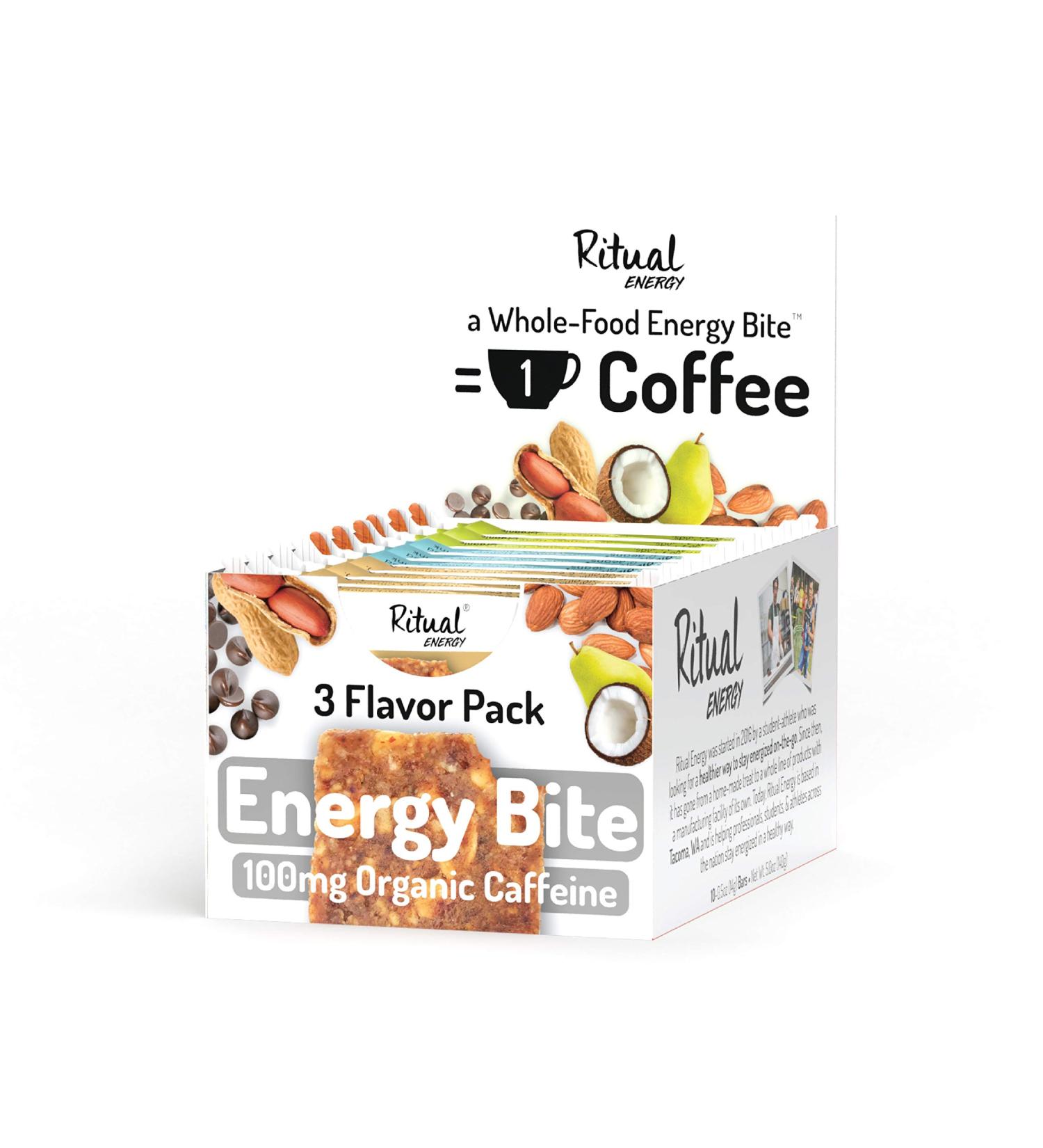 Ritual Energy Whole Food Energy Bite Variety Pack - 10 Count (3 Flavor Assortment) - Buy Online on GoSupps.com