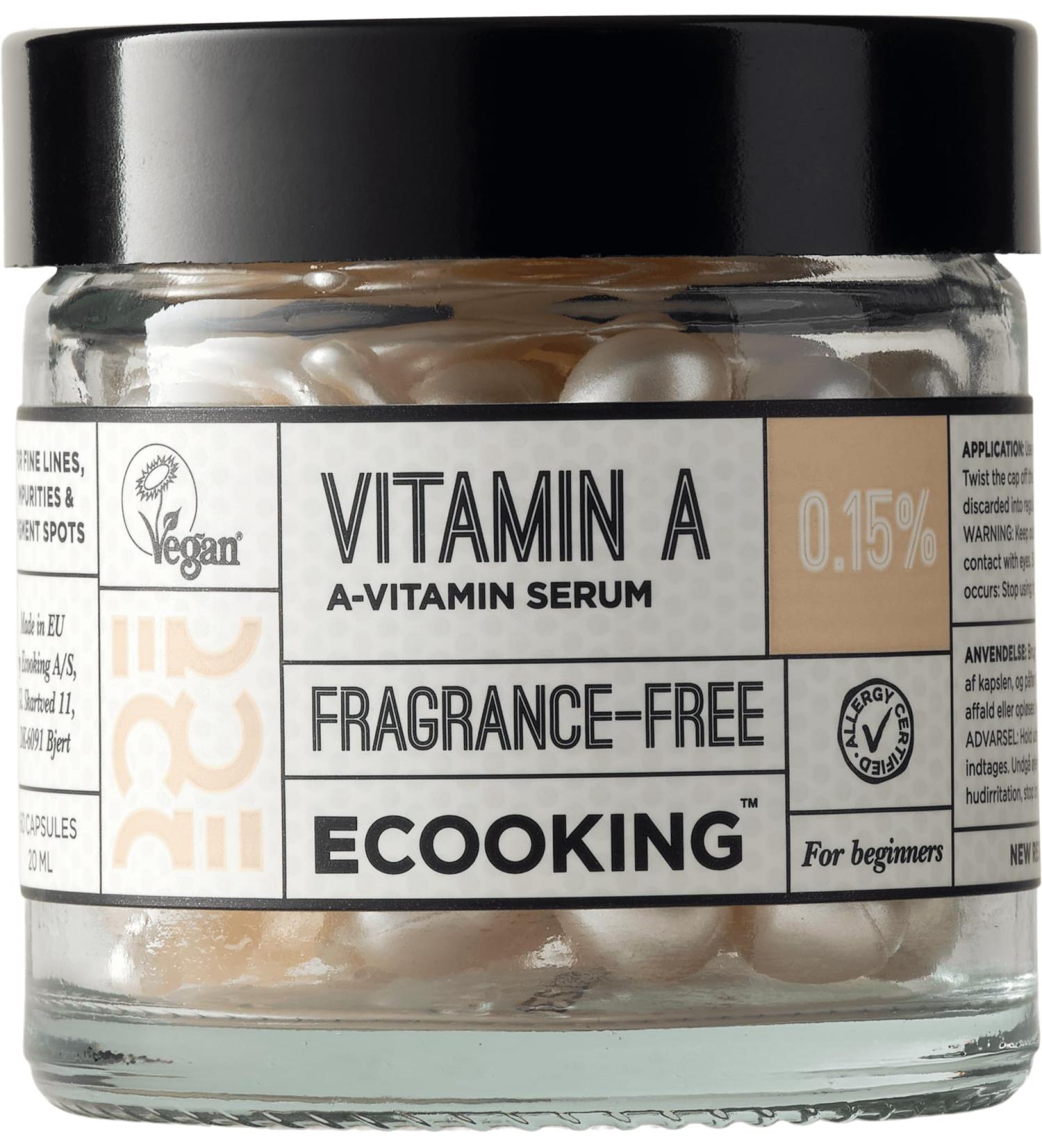 Ecooking Vitamin A Serum 0.15% with Retinol - Boosts Collagen Evens Skin Tone Reduces Hyperpigmentation Fights Blemishes Smooths & Minimizes Fine Lines Pores 0 15% - Buy Online on GoSupps.com