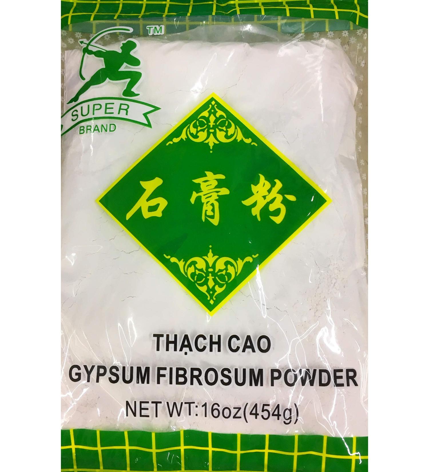 FOOD GRADE GYPSUM POWDER TOFU COAGULANT 16 Oz (454g) CALCIUM SULFATE Super Brand