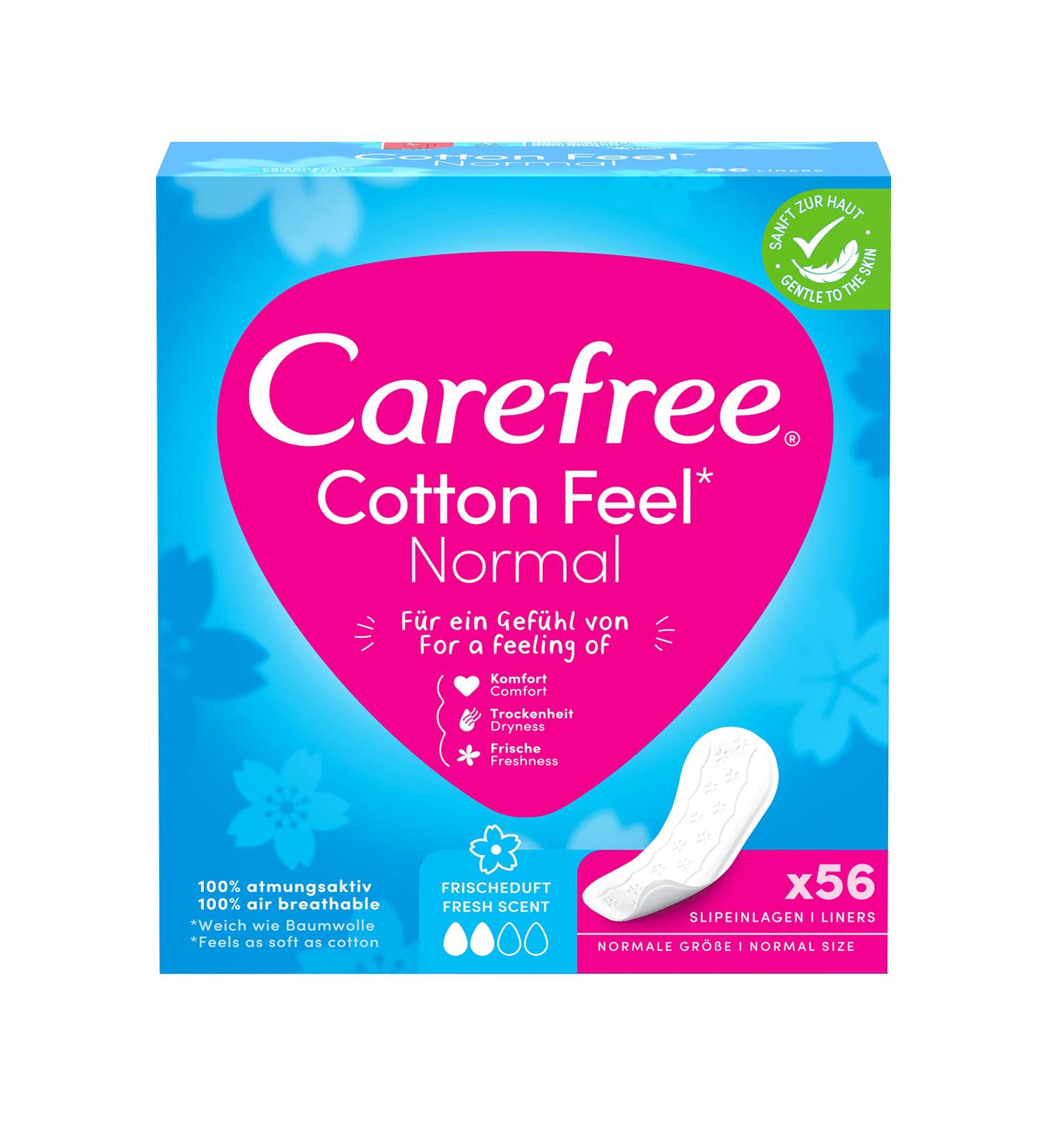 Carefree Cotton Feel Normal Pads - 48 Pieces | Breathable Comfortable & Fresh Fragrance | 100% Dryness & Comfort - Buy Online on GoSupps.com
