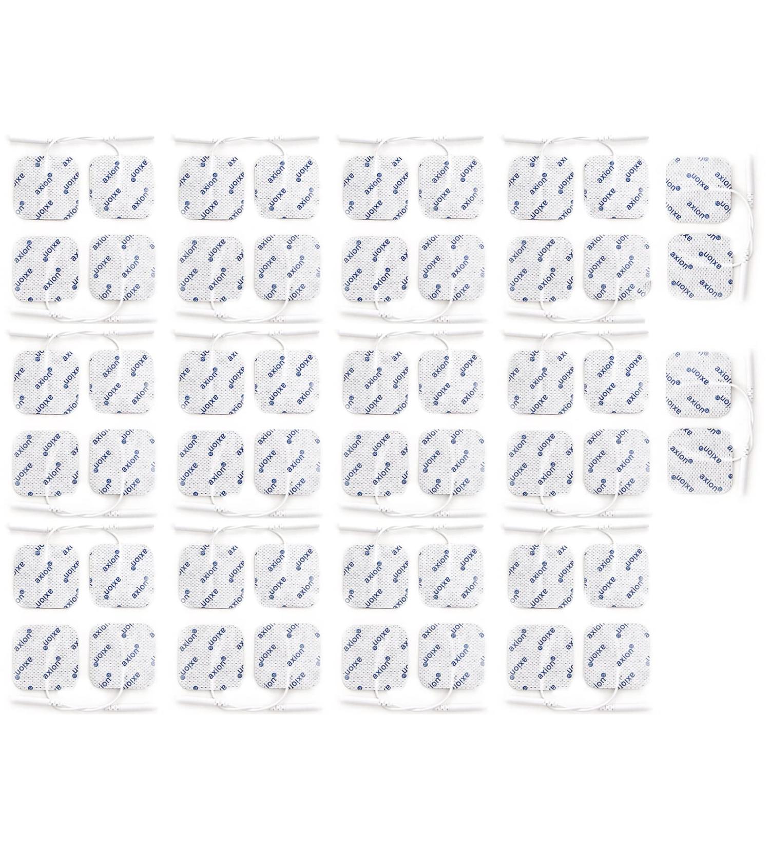 52 Tens-Ems Electrodes 4x4 cm - Reusable Adhesive Pads for Electrical Stimulators | Certified Medical Device | Ideal for All Body Areas - Axion - Buy Online on GoSupps.com