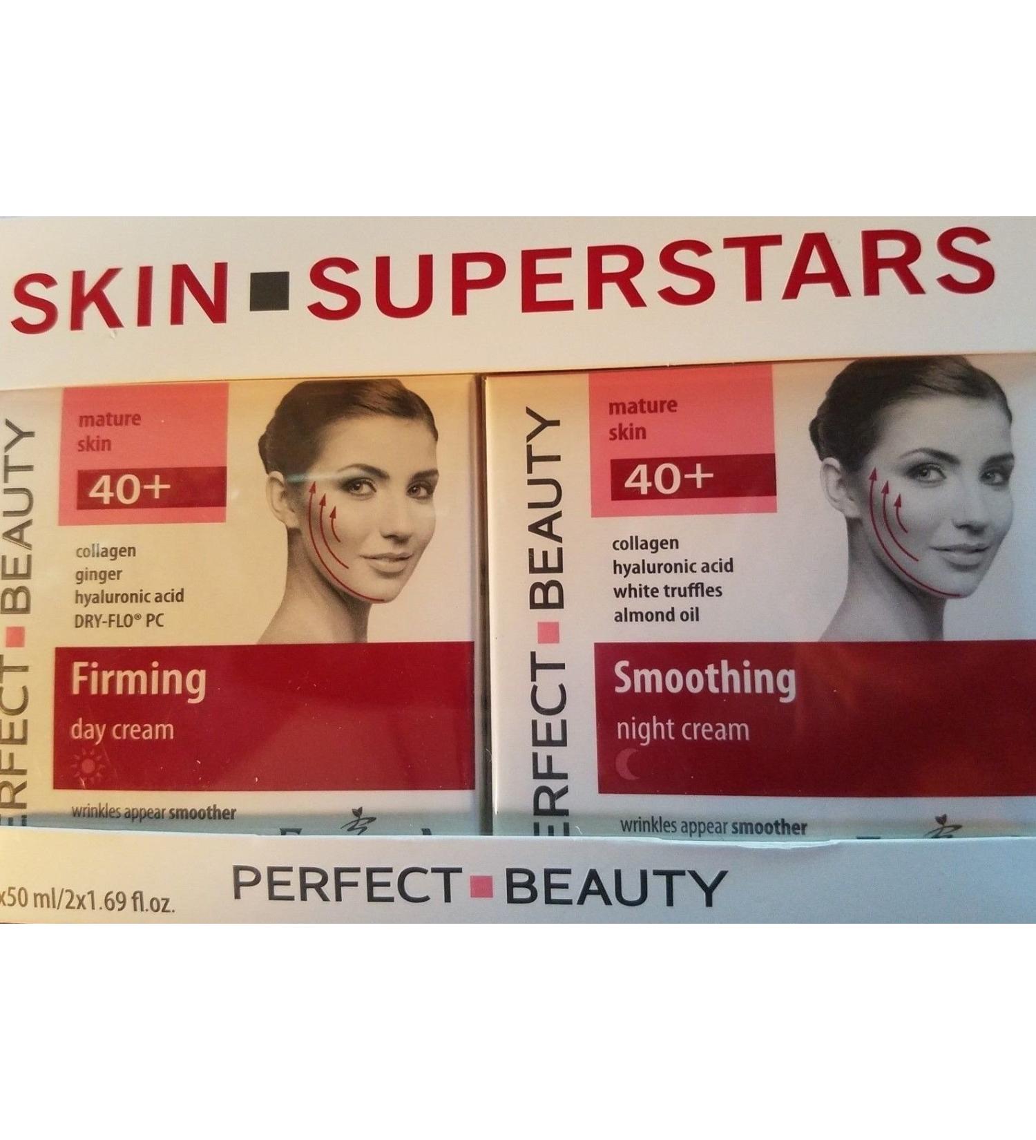 Skin Superstars Firming Day & Smoothing Night Cream for Beautiful Mature Skin 40+ | Anti-Aging & Hydration - Buy Online on GoSupps.com