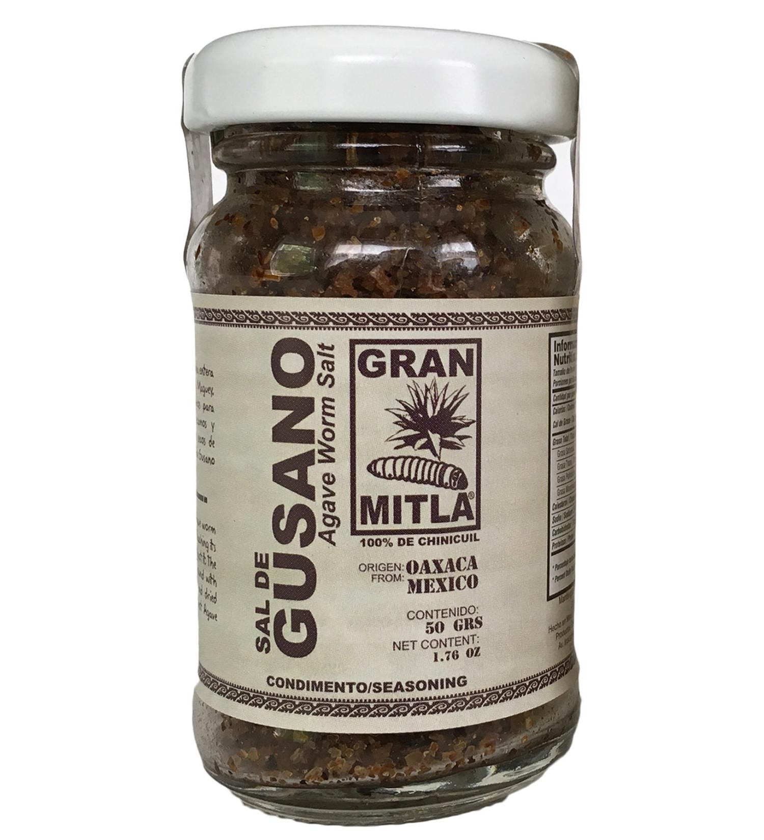 Gran Mitla Sal de Gusano 50g Jar - Authentic Mexican Oaxacan Worm Salt - 1.76oz (Pack of 1) - Buy Online on GoSupps.com