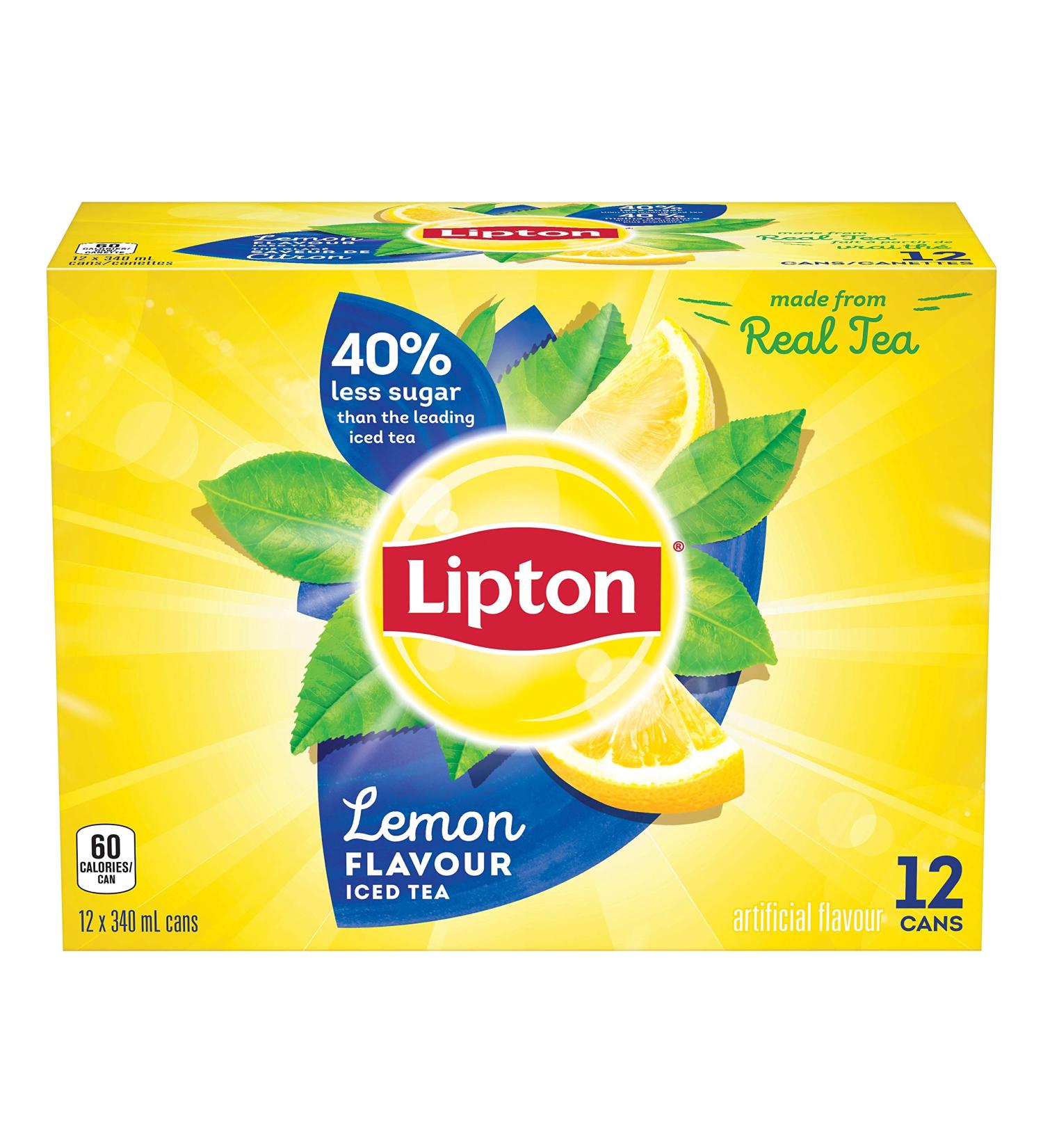Lipton Lemon Iced Tea 340 ml Cans 12 Pack - Buy Online on GoSupps.com