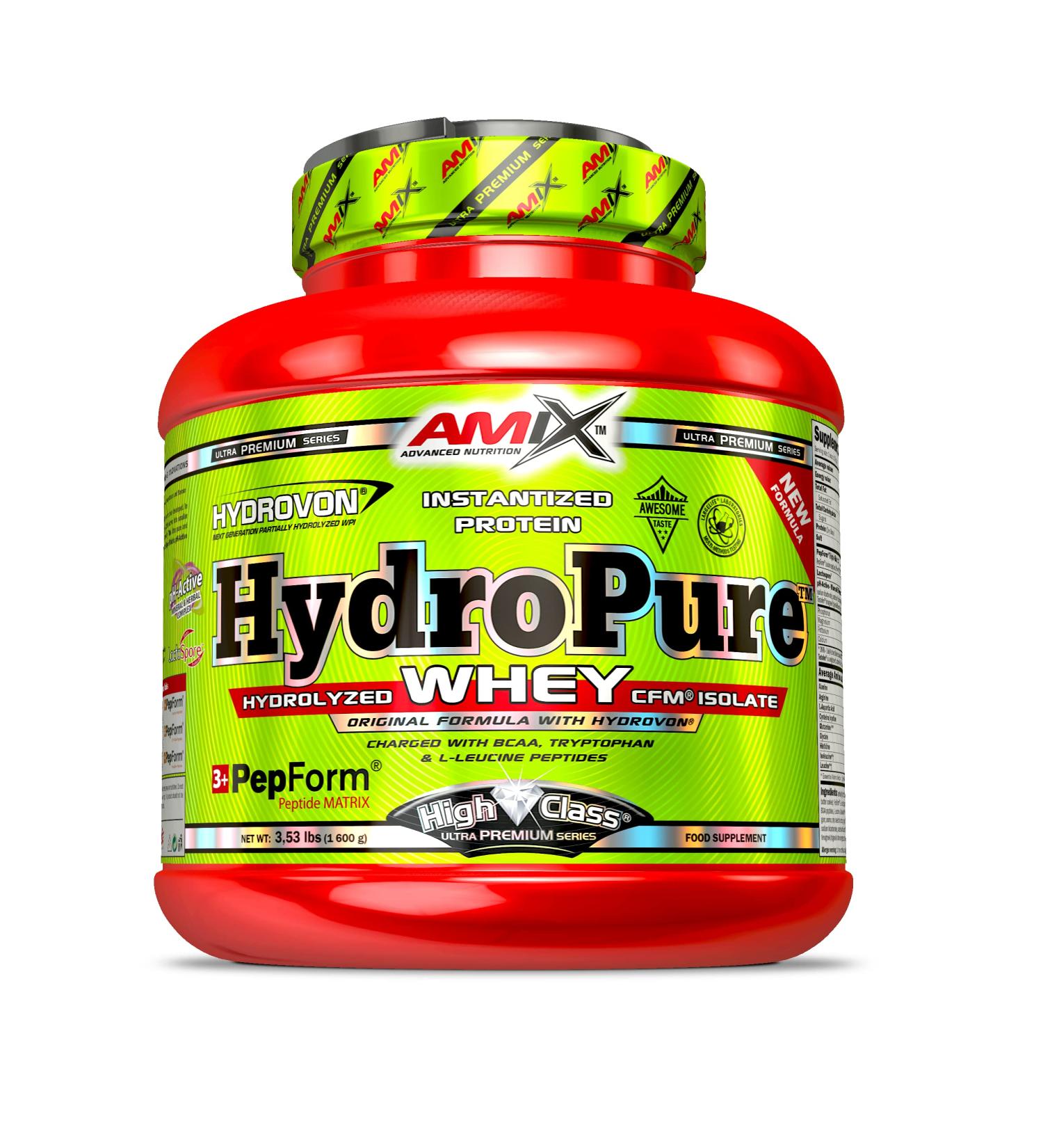 AMIX Hydropure Whey - Prot ine de Lactos rum Concentr e et Hydrolys e avec Enzymes Absorption Rapide - Pour Augmenter la Masse Musculaire - Vanille - 1 6 Kg Vanille 1 6 Kg - Buy Online on GoSupps.com