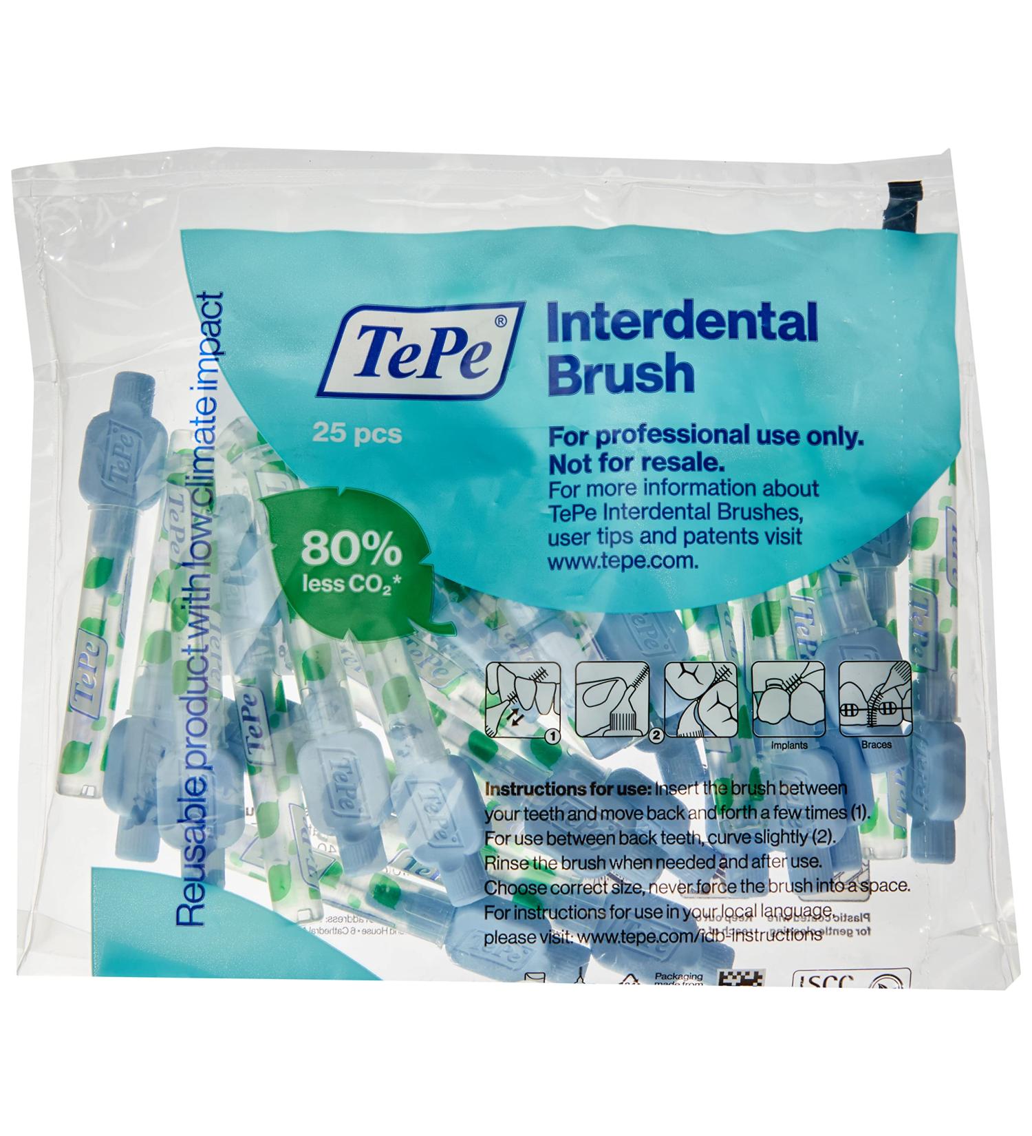 TePe Interdental Brushes X-soft LIGHT BLUE 0.6 mm - 25 Pieces | Best for Oral Hygiene & Fresh Breath - International Shipping - Buy Online on GoSupps.com