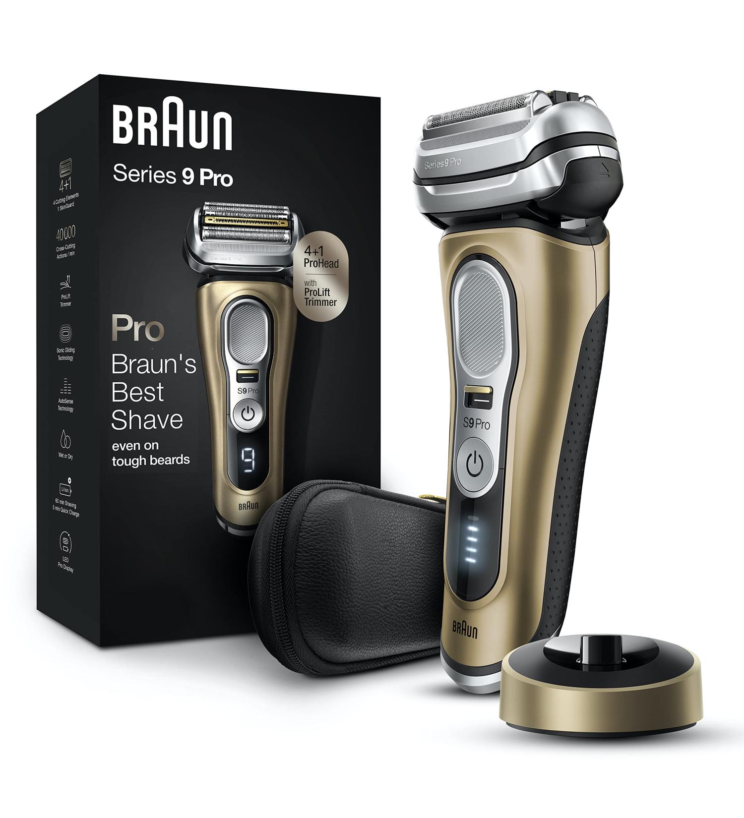 Braun Series 9 Pro 9419s Electric Razor for Men - Waterproof Foil Shaver Wet & Dry Shave ProLift Beard Trimmer Charging Stand Gold - Buy Online on GoSupps.com