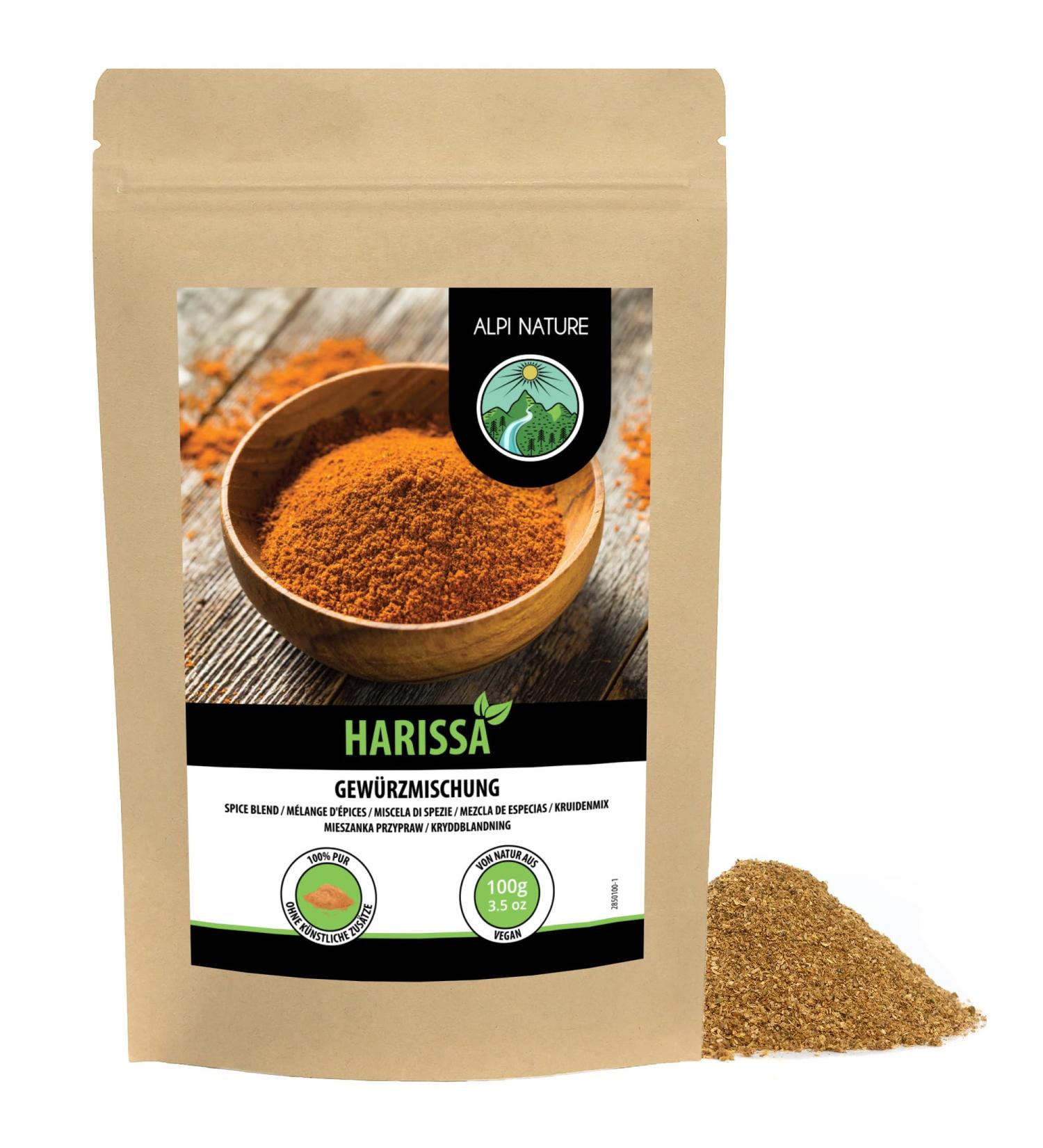 Alpi Nature Harissa M lange d' pices 100g Assaisonnement Harissa pices Africaines pour la Cuisine 100 g (Lot de 1) - Buy Online on GoSupps.com