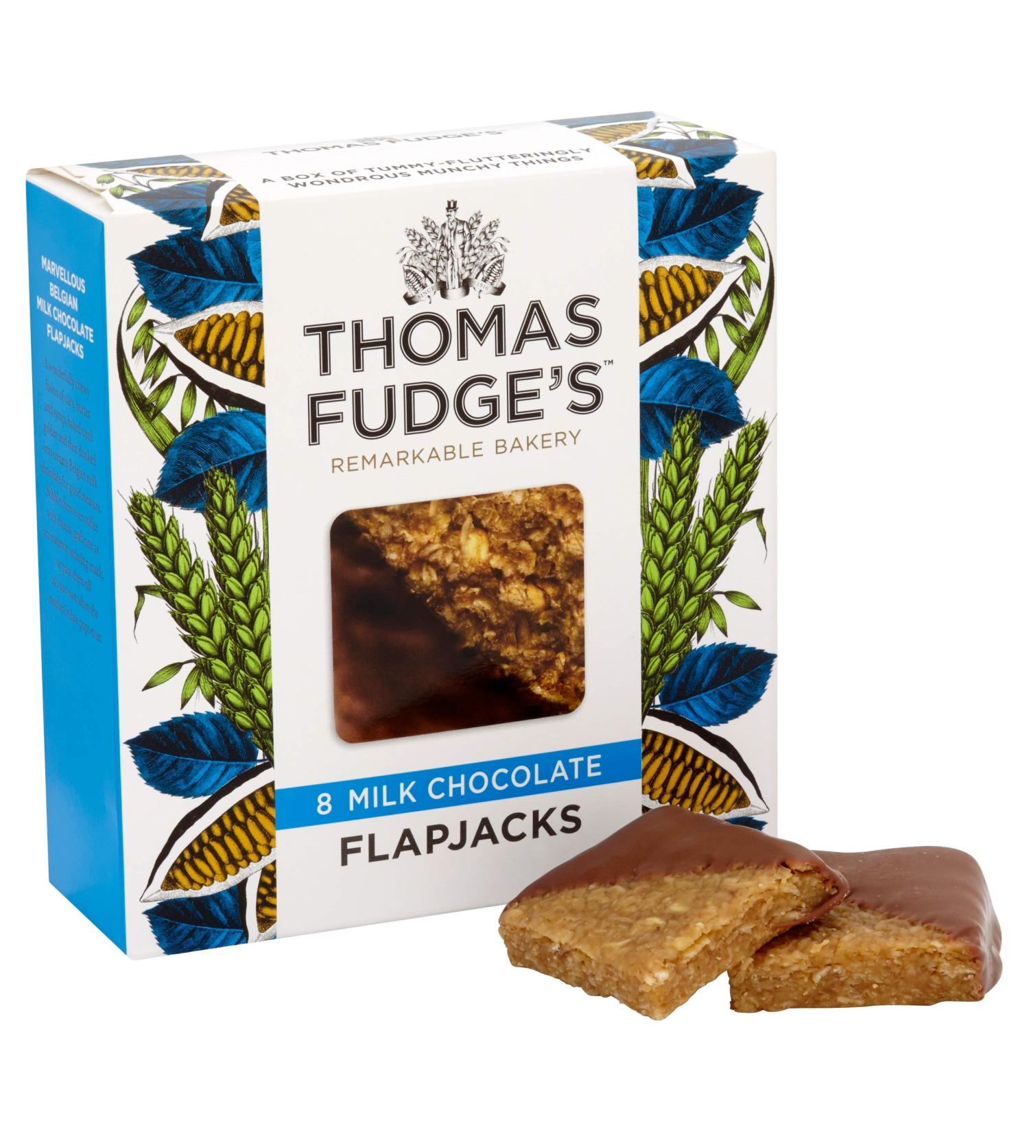 Thomas Fudge's Milk Chocolate Flapjacks 288g - Buy Online on GoSupps.com