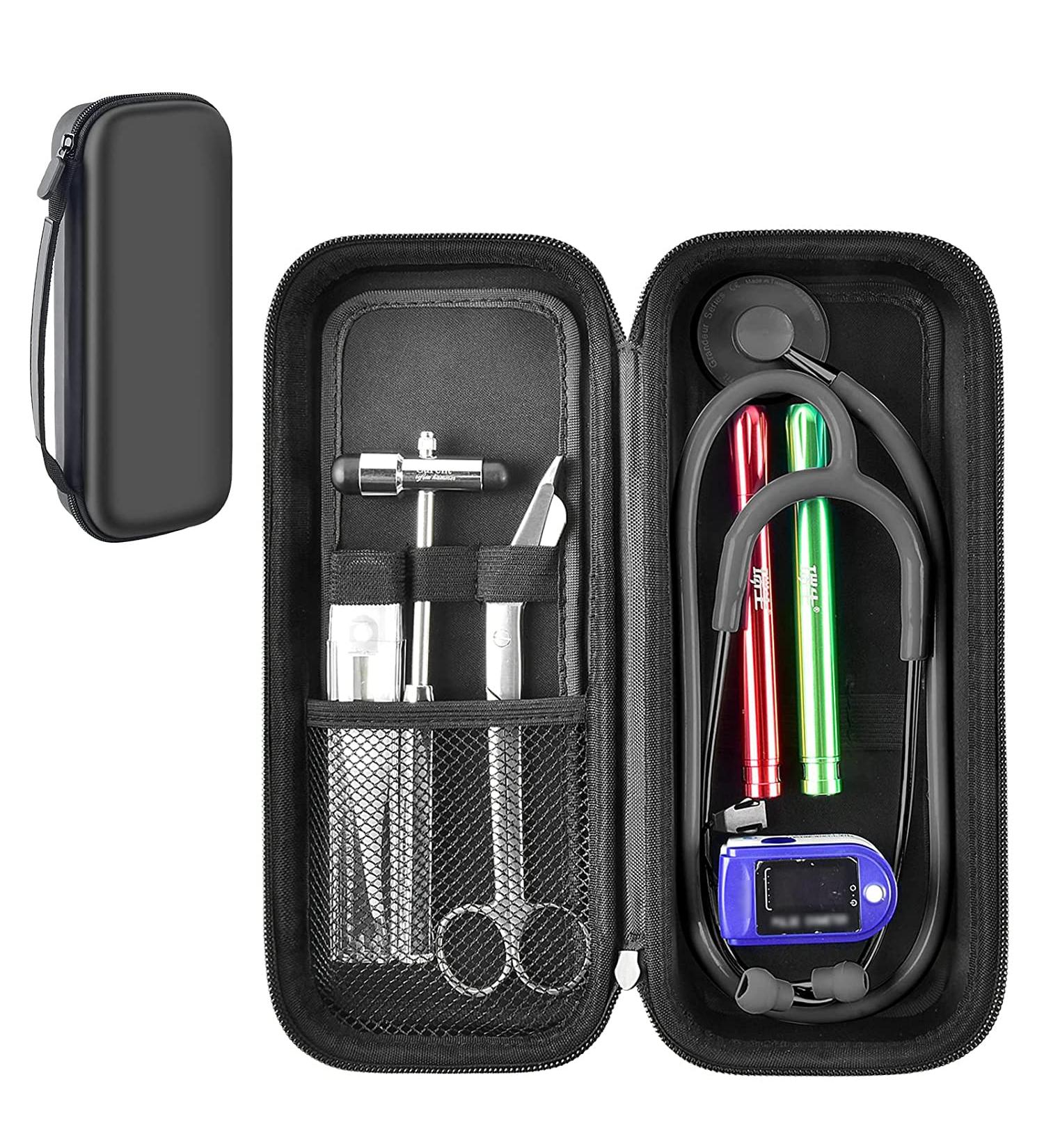 Stethoscope Case for 3M Littmann & MDF Stethoscopes, Red - Extra Pocket for Doctor & Nurse Accessories - Buy Online on GoSupps.com