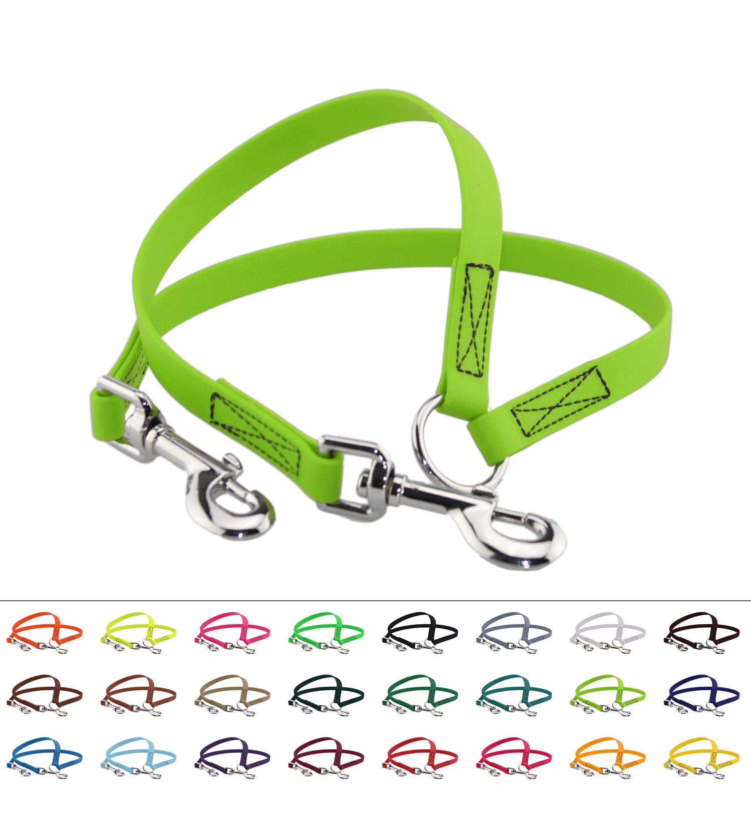 BioThane Dual Dog Coupling Leash - 0.3m Apple Green Selectable Width | Durable & Stylish for Safe Walks - Buy Online on GoSupps.com