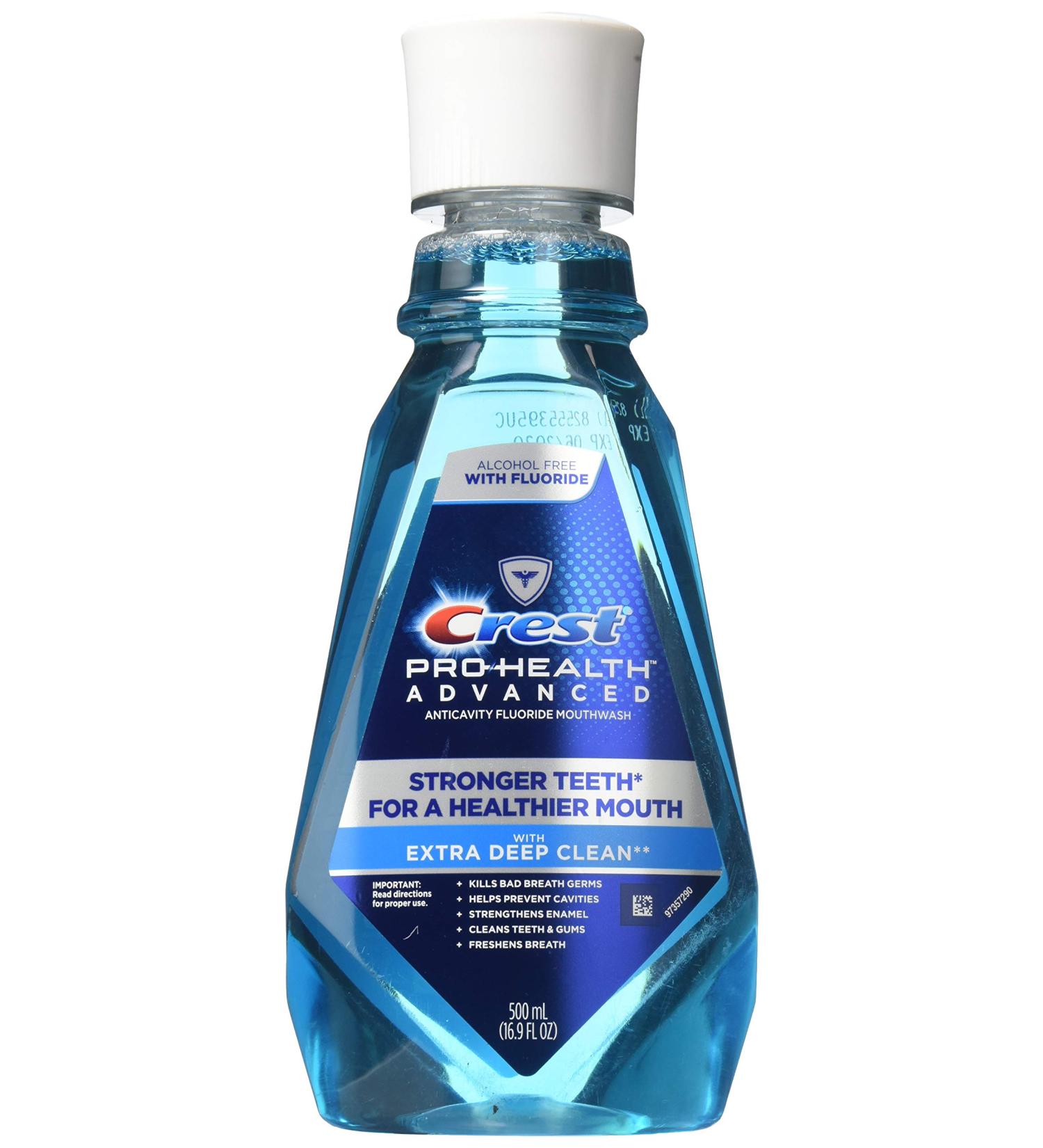 Crest Pro Health Advanced Mouthwash + Fluoride - Alcohol Free 16.9 fl oz (500 ml) - Buy Online on GoSupps.com