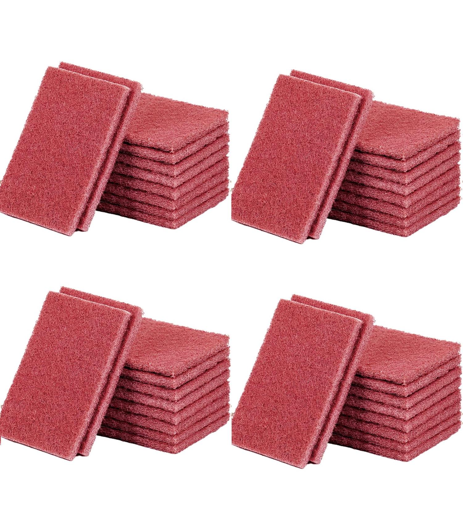 YOXIER Durable Cleaning Rag Quick-Drying Cloth Scouring Pad Heavy-Duty Scratch-Free Long-Lasting Reusable Household Scrub Pads for Dishes Kitchen Red 10 pcs 10 pcs Red - Buy Online on GoSupps.com