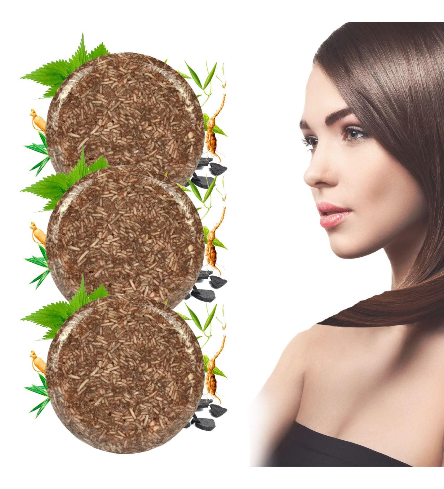 Refresspro Hair Darkening Shampoo Bar Set Black Darkening Hair Shampoo Bar ShouWu Shampoo Soap (3Pcs) - Buy Online on GoSupps.com