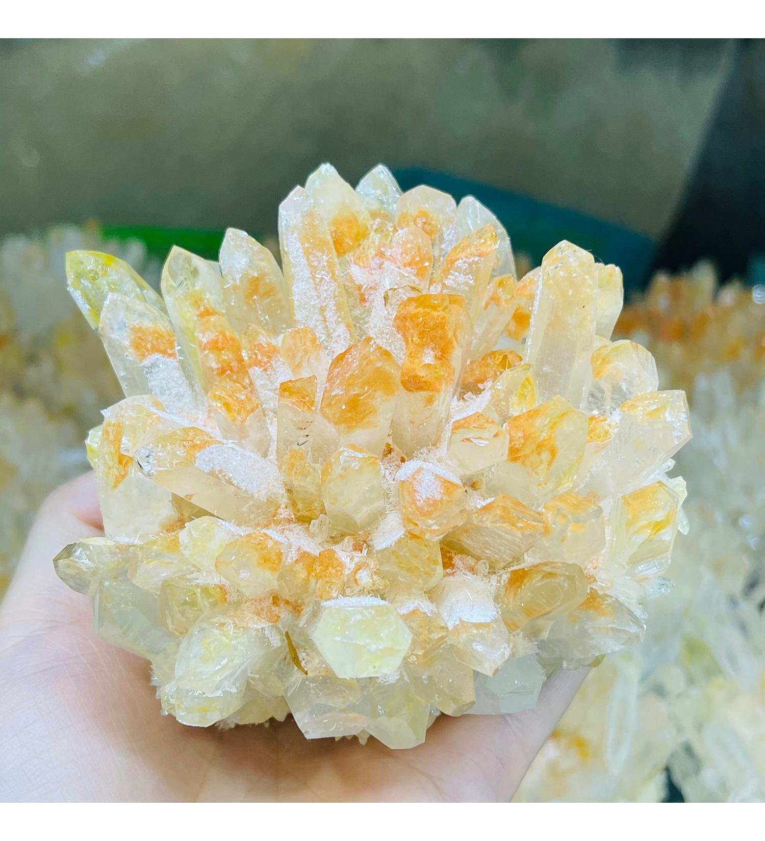 Natural Lemon Yellow Quartz Crystal Cluster Rock Stones Reiki Specimen Home Decor Home Goods 400-500g 1 Piece - Buy Online on GoSupps.com