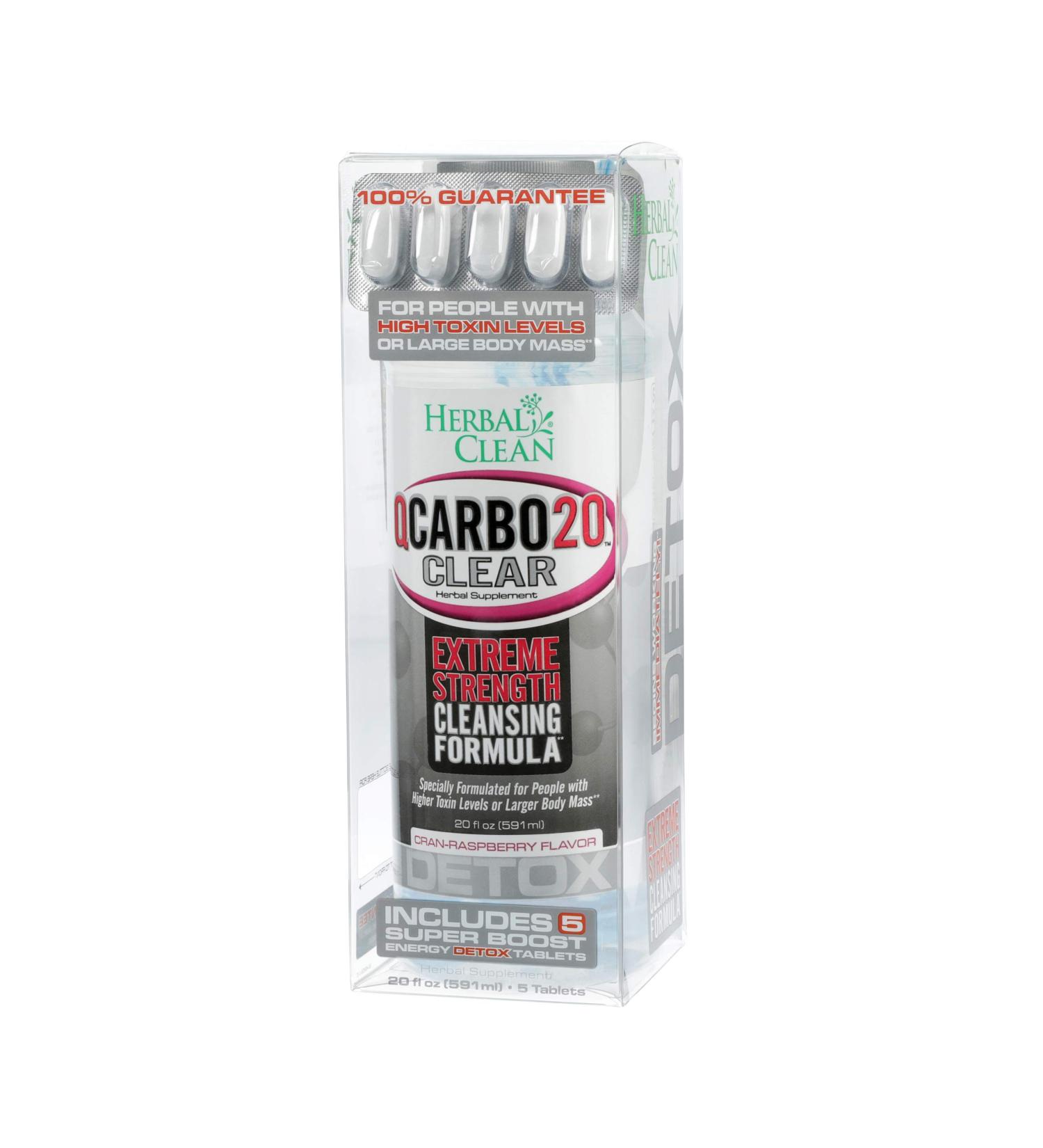 Herbal Clean Same-Day Premium Detox Drink Cran-Raspberry Flavor 20 Fl Oz + 5 Tablets - Buy Online on GoSupps.com