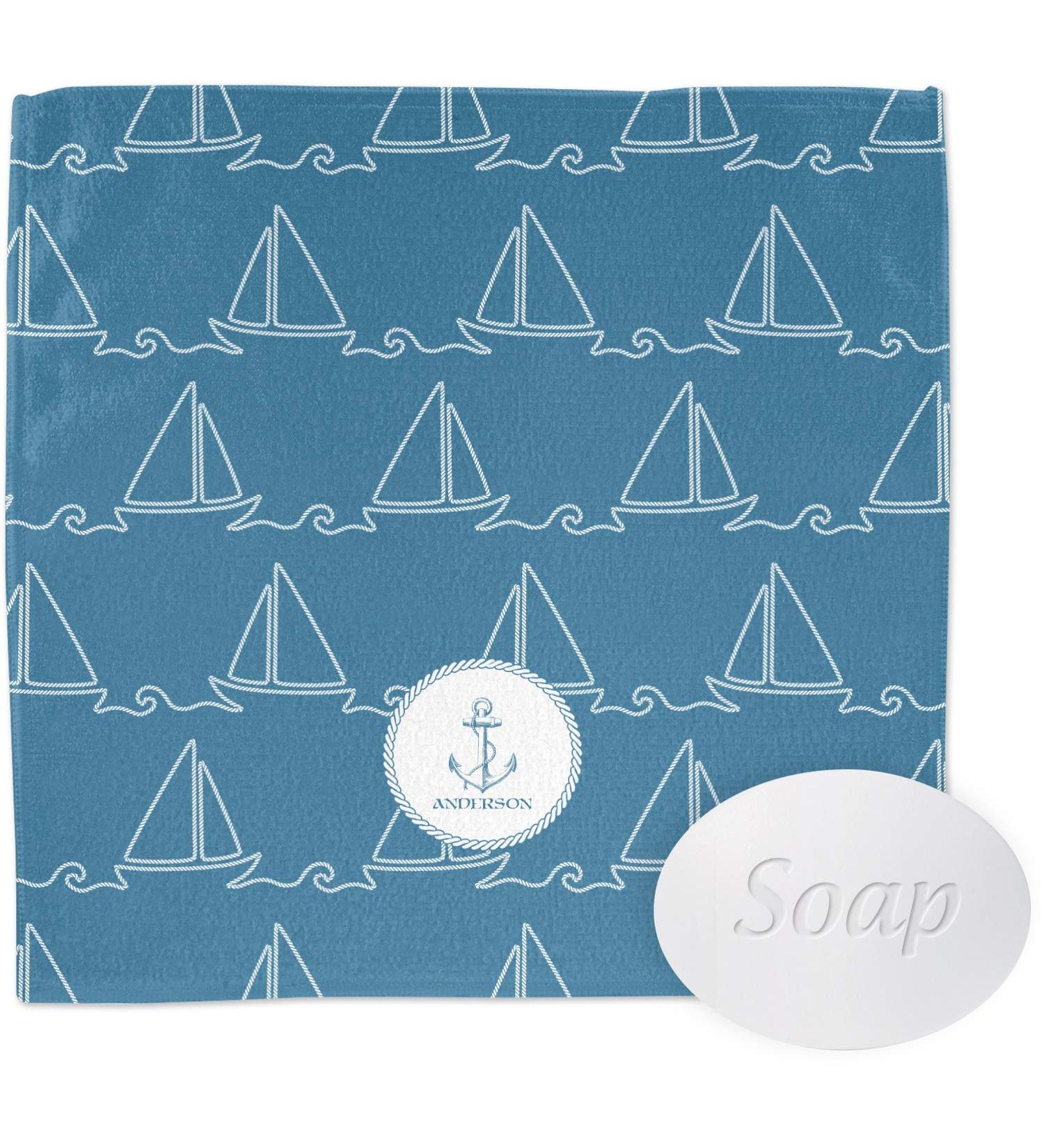 YouCustomizeIt Personalized Rope Sail Boats Washcloth