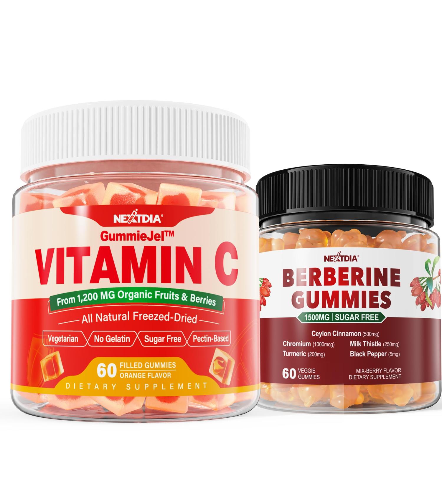 Nextdia Berberine + Whold Food Vitamin C - Buy Online on GoSupps.com