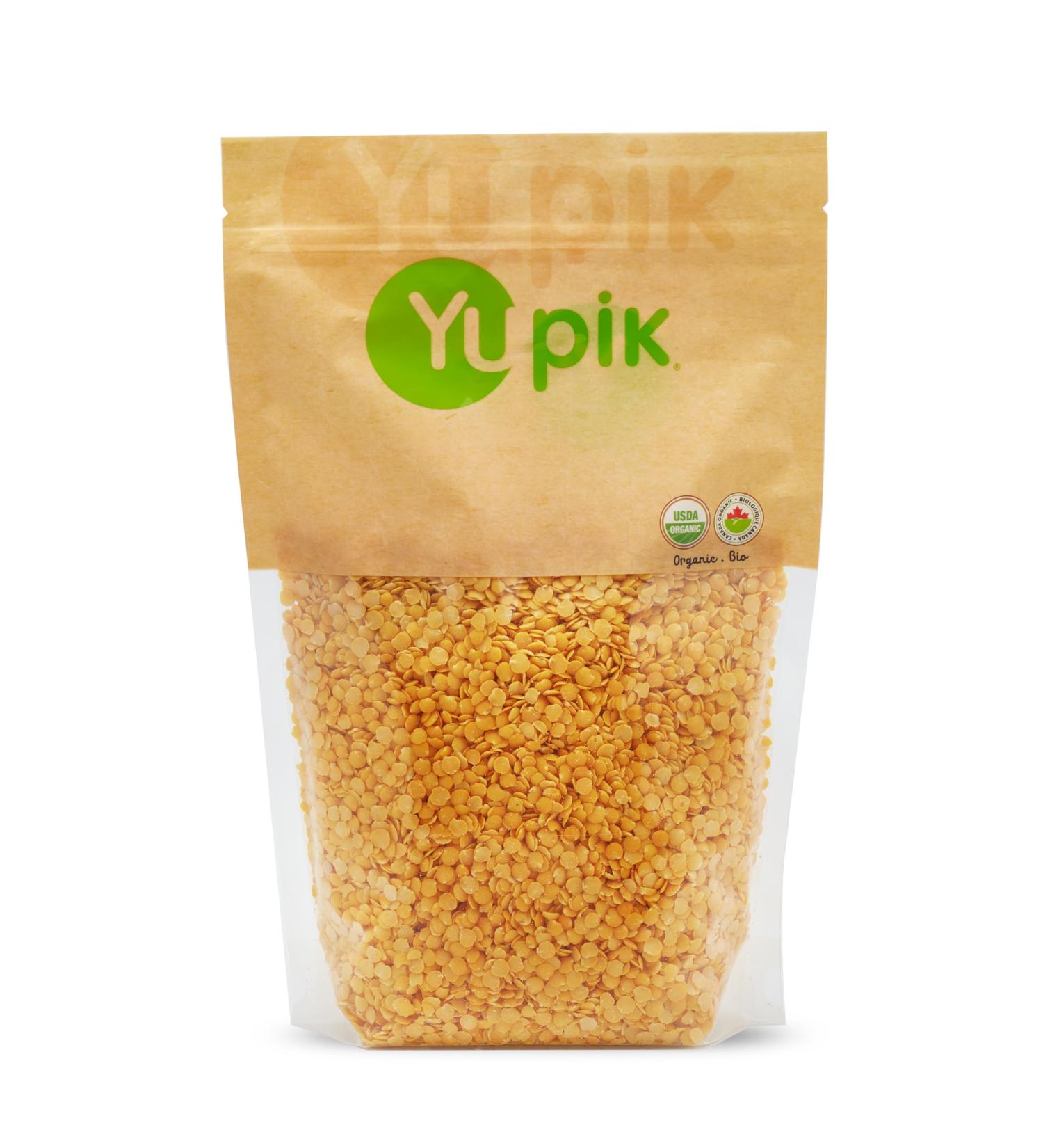 Yupik Organic Split Yellow Lentils 1kg Non-GMO Vegan Gluten-Free Kosher Raw High in Fiber Iron & Potassium Ideal for Soups Curries & Veggie Meals - Buy Online on GoSupps.com