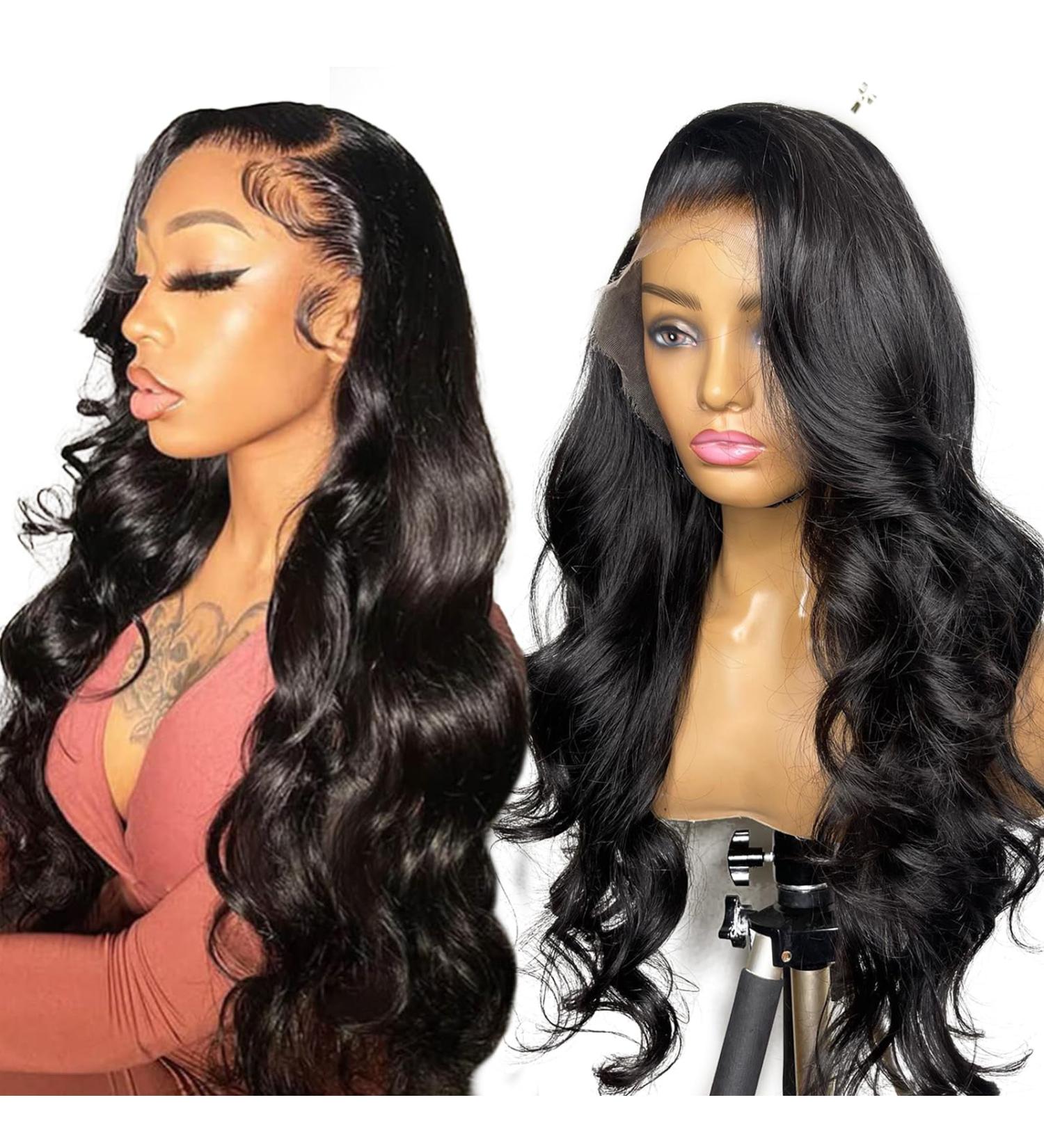 20 Inch Body Wave HD Lace Front Wig | Brazilian Virgin Human Hair | 180 Density | Transparent Lace Frontal | Glueless & Dyeable | For Black Women - Buy Online on GoSupps.com
