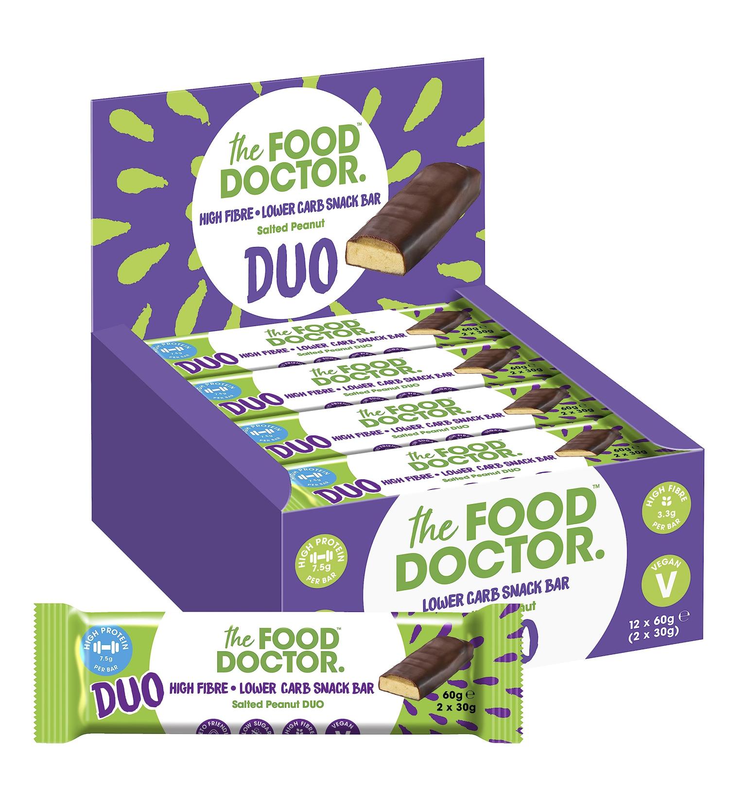 The Food Doctor Salted Peanut Keto Bar Low Carb Bar High Protein Bar High Fibre Pack of 12 - Buy Online on GoSupps.com