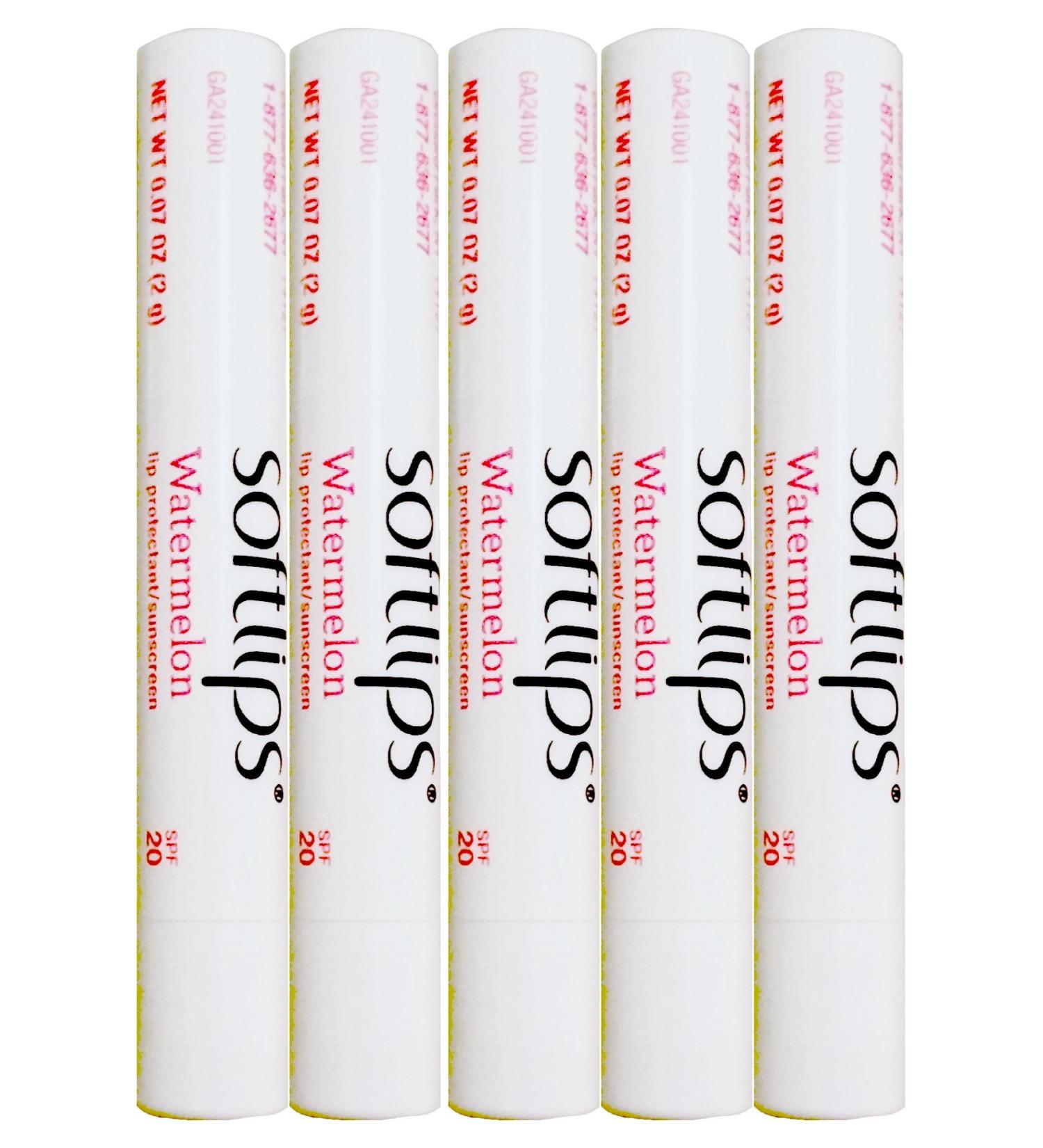 Softlips Watermelon Flavored (5 Softlips Sticks)