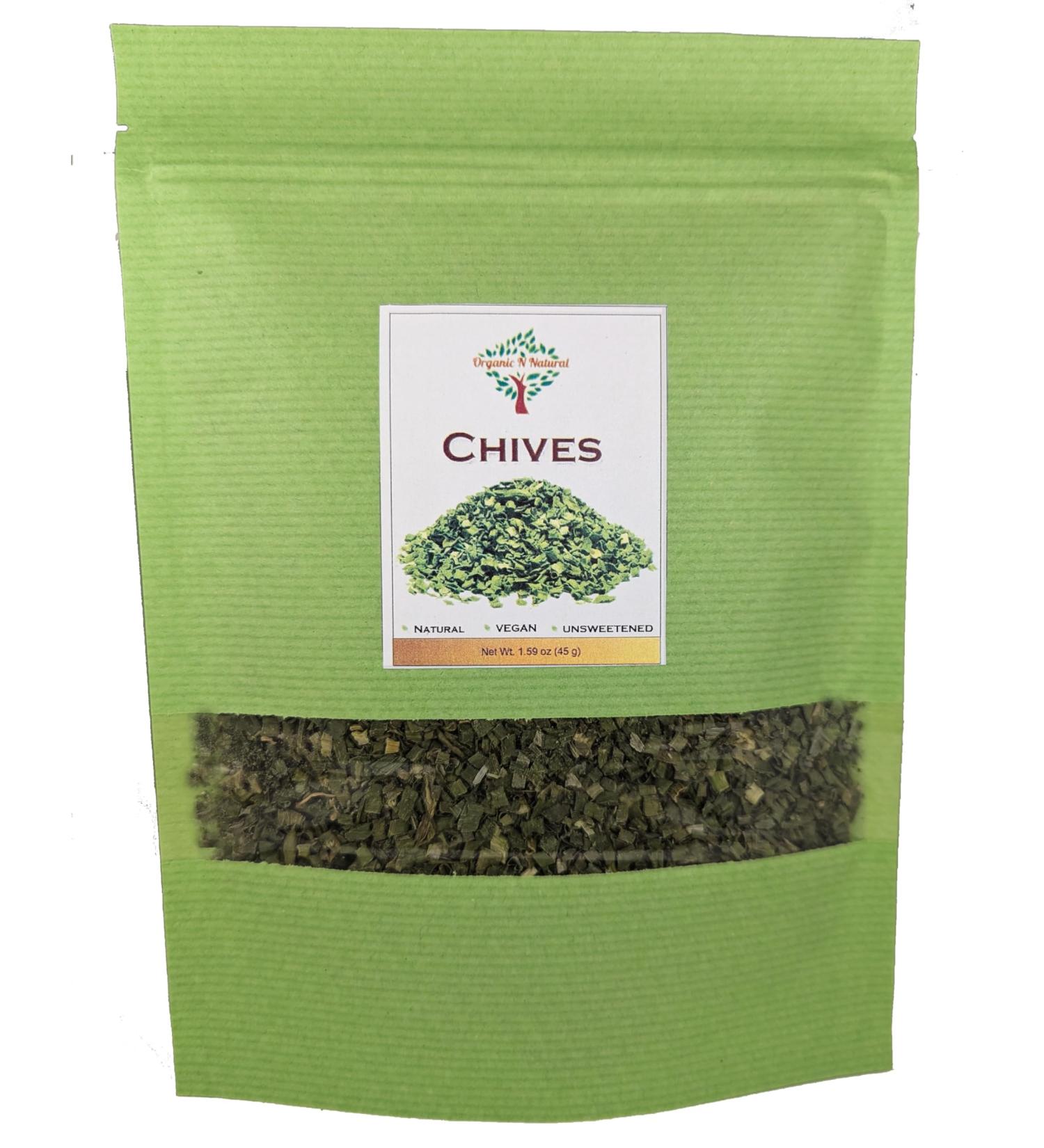 PROUDLY CANADIAN Organic N Natural | Chives 100% Natural | 45 g - Buy Online on GoSupps.com