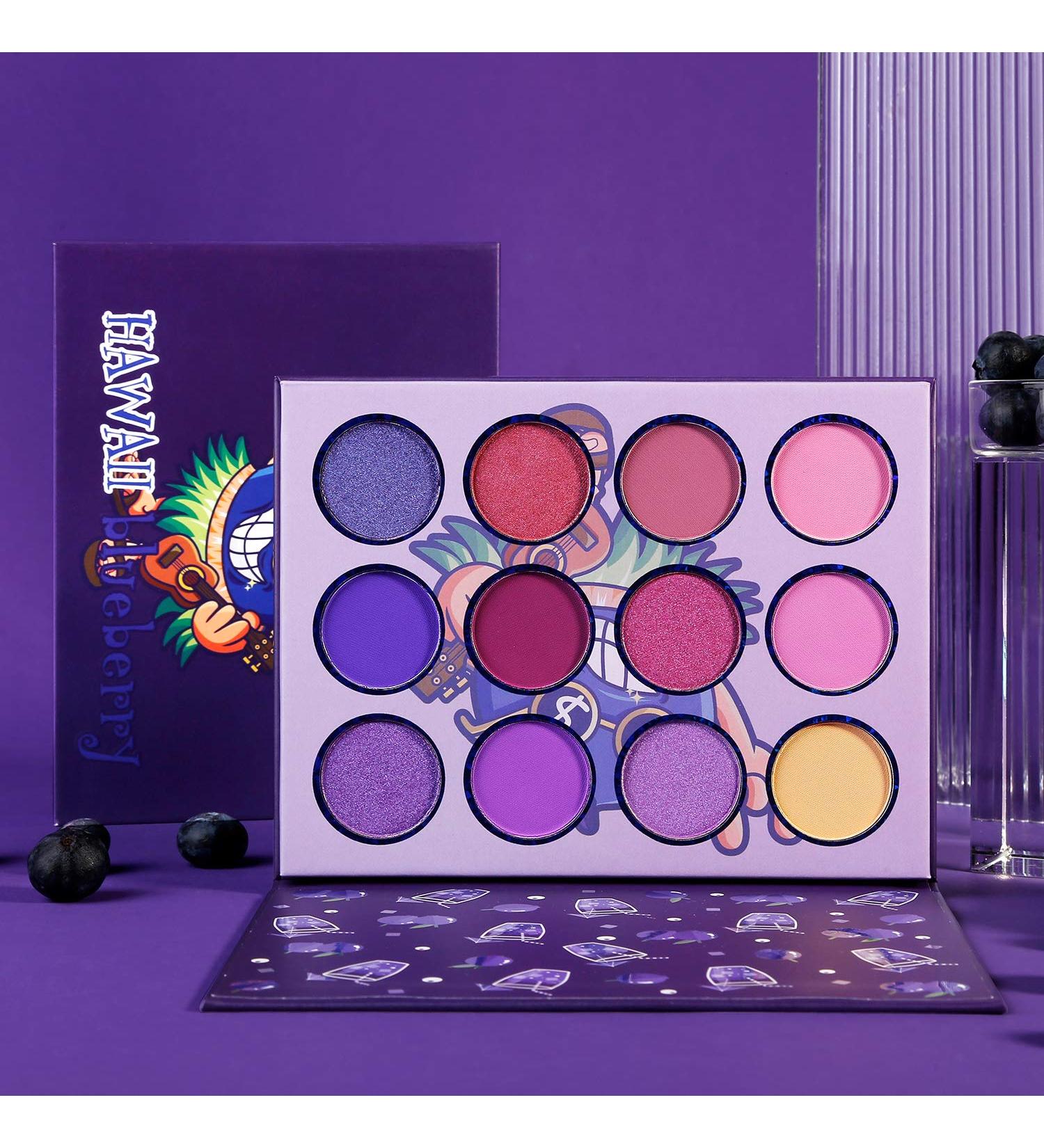 DE'LANCI Purple Eyeshadow Palette - 12 Colors, Matte & Shimmer, High Pigmented, Waterproof & Hypoallergenic - Buy Online on GoSupps.com