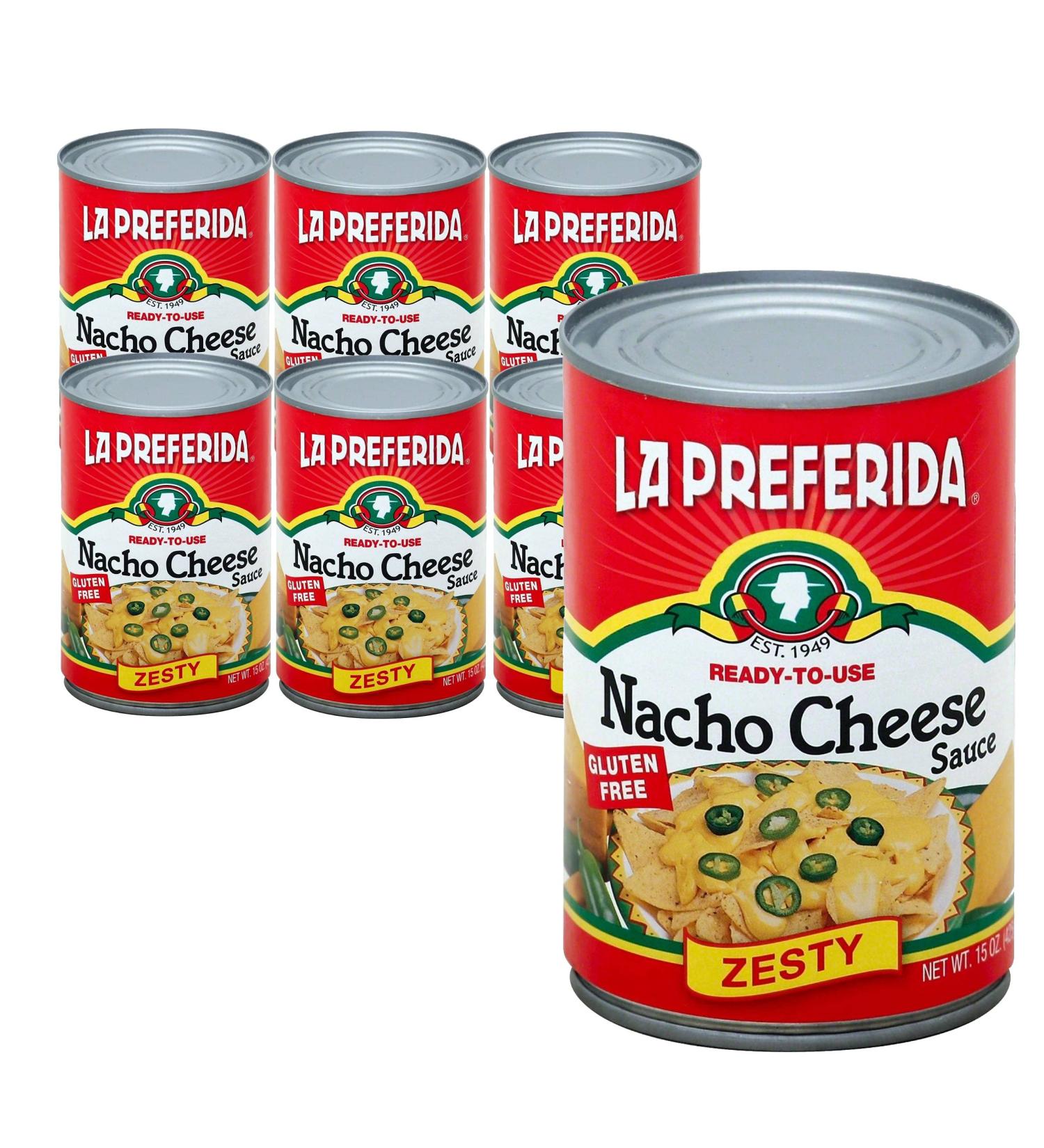 La Preferida Nacho Cheese Sauce 15oz (Pack of 6) - Delicious and Creamy Cheese Sauce for Nachos - Buy Online on GoSupps.com